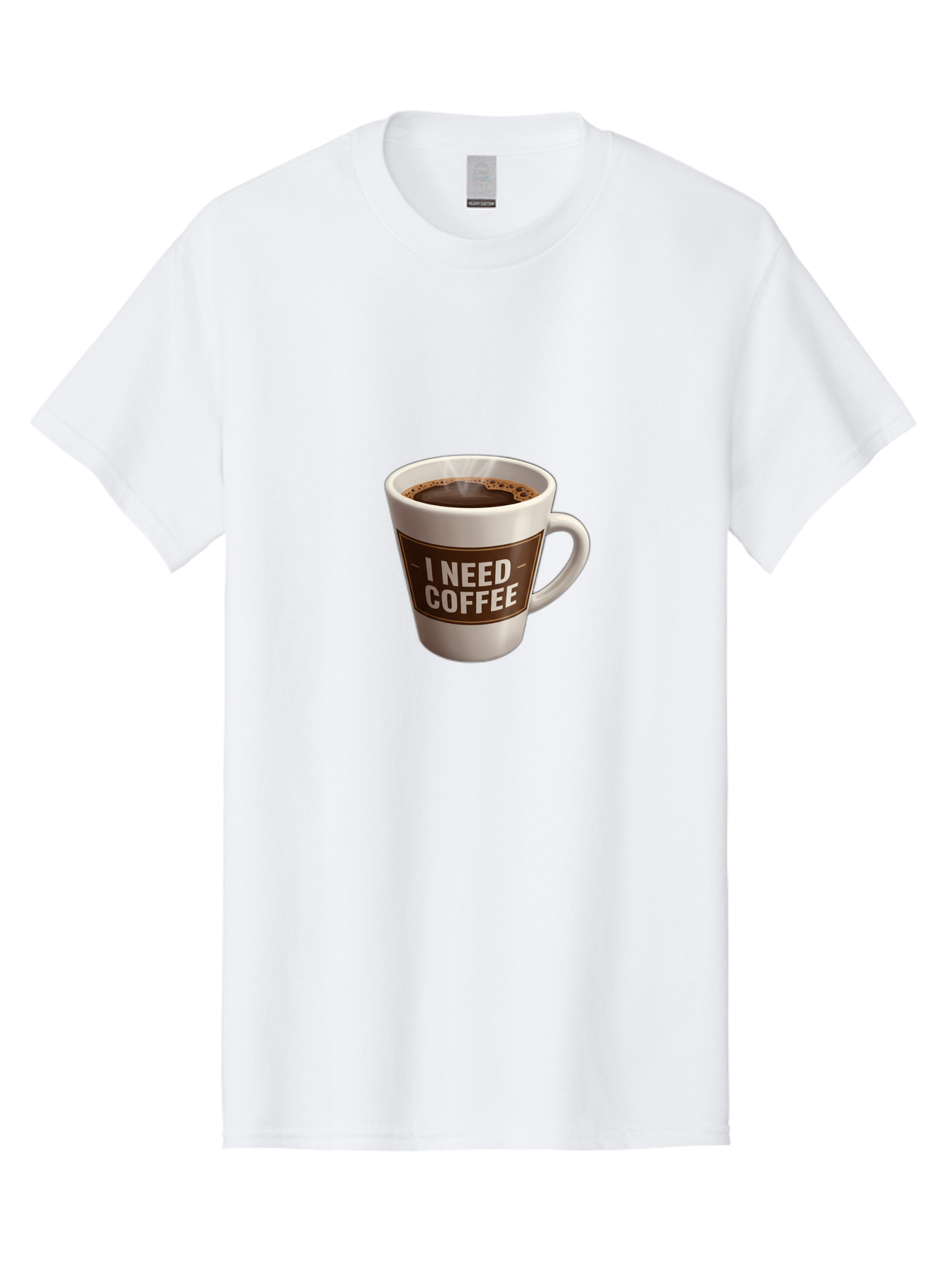 I-Need-Coffee-8 Men'S Graphic Tee, 100% Cotton, Comfortable Casual Summer Wear, Machine Washable, Coffee Mug, Coffee Lover, Caffeine Fix, Morning Motivation, Daily Grind, Coffee Break, Coffee Addiction, Coffee Culture Bac072