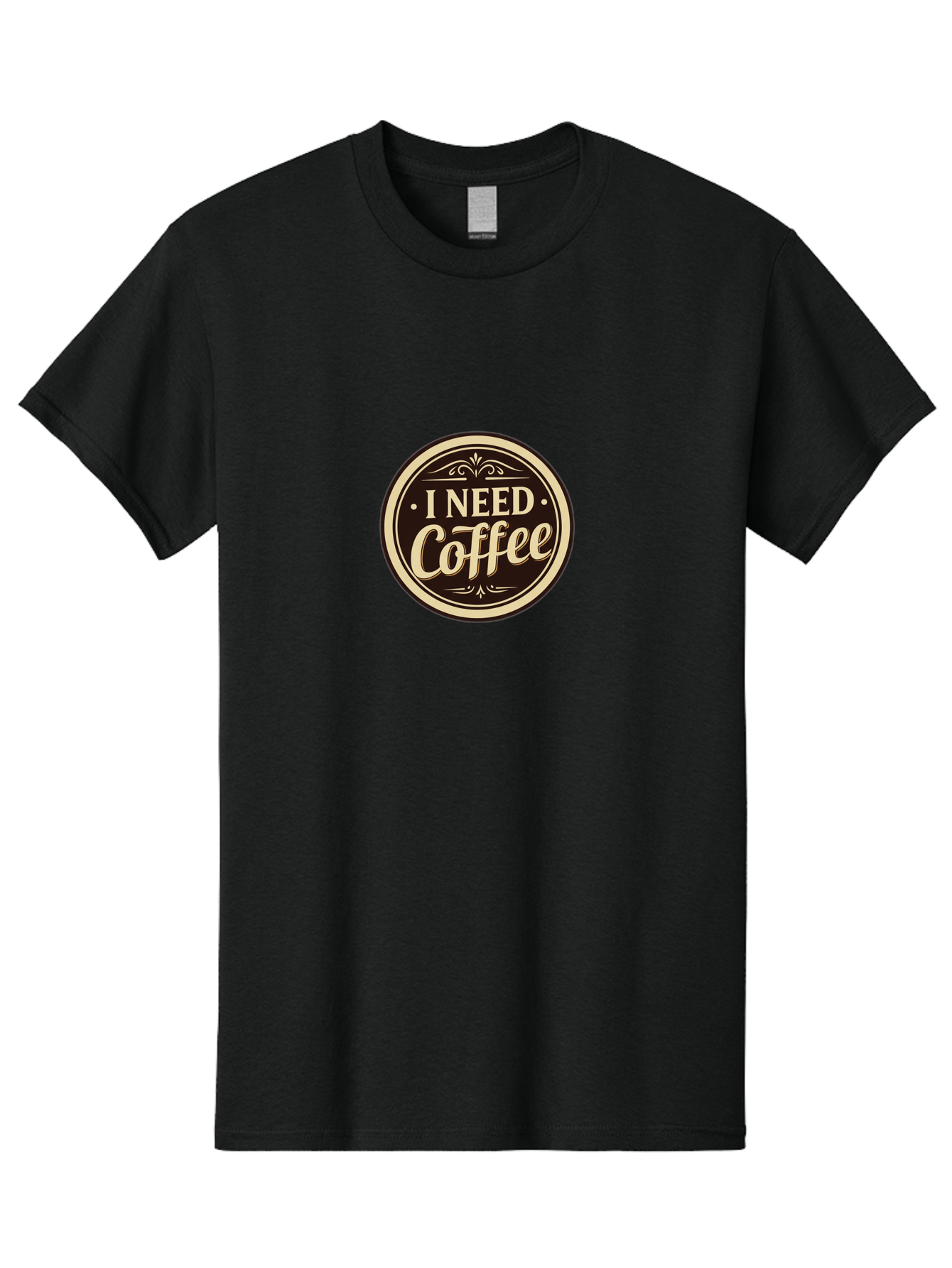 I-Need-Coffee Men'S Graphic Tee, 100% Cotton, Comfortable Casual Summer Wear, Machine Washable, Coffee Lover, Caffeine Craving, Morning Motivation, Coffee Humor, Funny Quote, Coffee Addiction, Coffee Break, Coffee Culture, Daily Dose Bac074