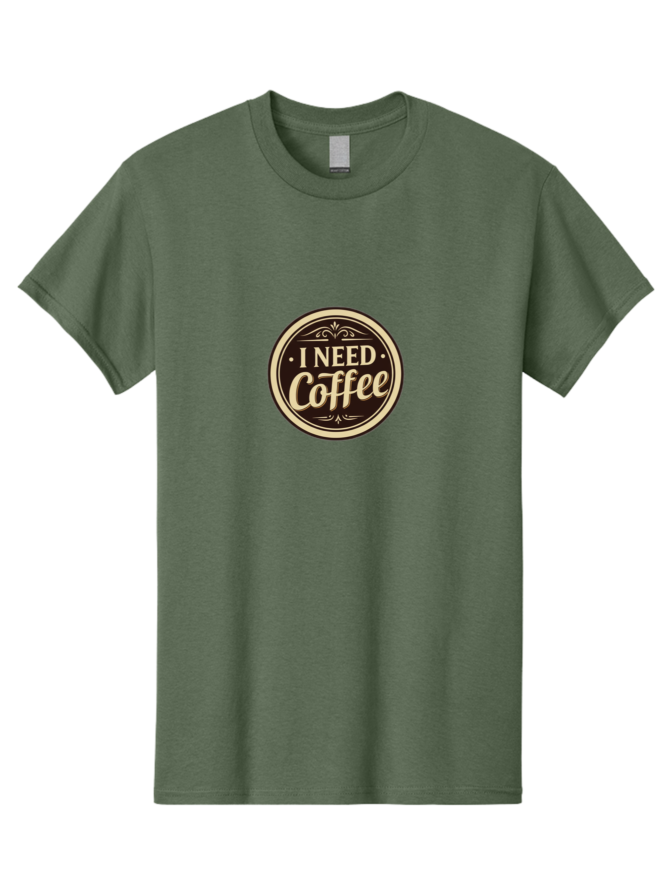 I-Need-Coffee Men'S Graphic Tee, 100% Cotton, Comfortable Casual Summer Wear, Machine Washable, Coffee Lover, Caffeine Craving, Morning Motivation, Coffee Humor, Funny Quote, Coffee Addiction, Coffee Break, Coffee Culture, Daily Dose Bac074