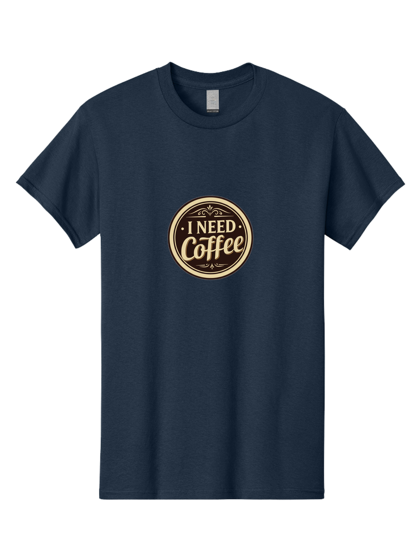 I-Need-Coffee Men'S Graphic Tee, 100% Cotton, Comfortable Casual Summer Wear, Machine Washable, Coffee Lover, Caffeine Craving, Morning Motivation, Coffee Humor, Funny Quote, Coffee Addiction, Coffee Break, Coffee Culture, Daily Dose Bac074