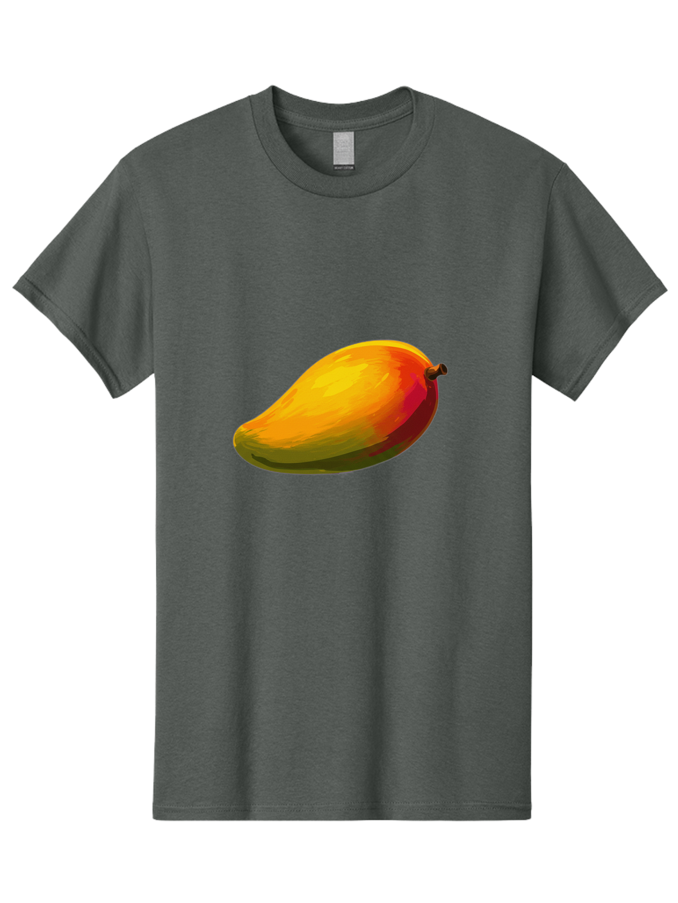 Mango-4 Men'S Graphic Tee, 100% Cotton, Comfortable Casual Summer Wear, Machine Washable, Yellow Mango, Ripe Fruit, Tropical Flavor, Sweet Juice, Vibrant Color, Digital Art, Fruit Illustration, Mango Graphic Bac131