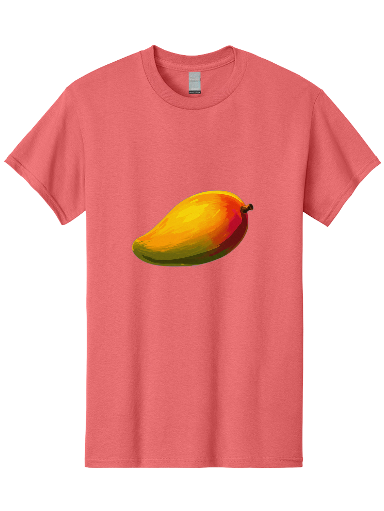 Mango-4 Men'S Graphic Tee, 100% Cotton, Comfortable Casual Summer Wear, Machine Washable, Yellow Mango, Ripe Fruit, Tropical Flavor, Sweet Juice, Vibrant Color, Digital Art, Fruit Illustration, Mango Graphic Bac131