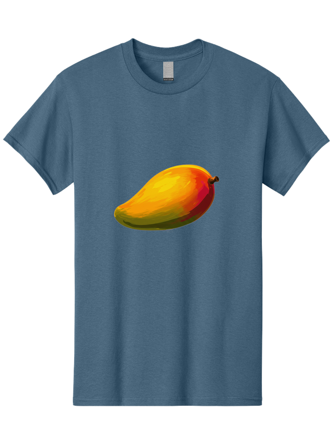 Mango-4 Men'S Graphic Tee, 100% Cotton, Comfortable Casual Summer Wear, Machine Washable, Yellow Mango, Ripe Fruit, Tropical Flavor, Sweet Juice, Vibrant Color, Digital Art, Fruit Illustration, Mango Graphic Bac131