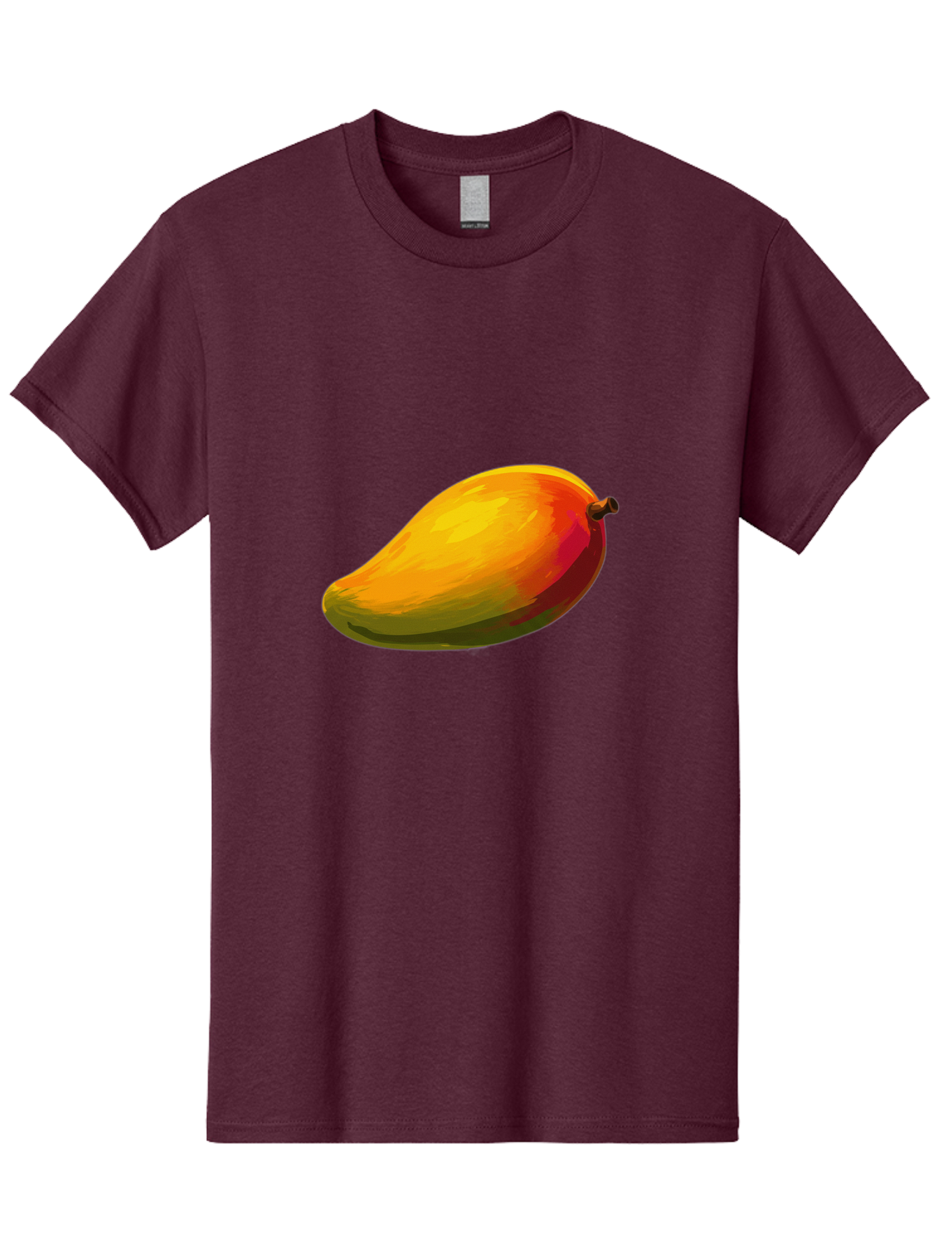 Mango-4 Men'S Graphic Tee, 100% Cotton, Comfortable Casual Summer Wear, Machine Washable, Yellow Mango, Ripe Fruit, Tropical Flavor, Sweet Juice, Vibrant Color, Digital Art, Fruit Illustration, Mango Graphic Bac131