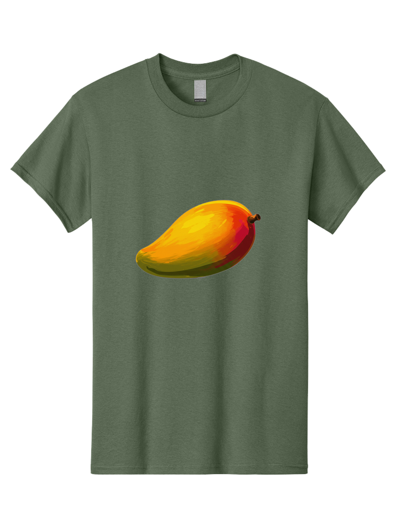 Mango-4 Men'S Graphic Tee, 100% Cotton, Comfortable Casual Summer Wear, Machine Washable, Yellow Mango, Ripe Fruit, Tropical Flavor, Sweet Juice, Vibrant Color, Digital Art, Fruit Illustration, Mango Graphic Bac131