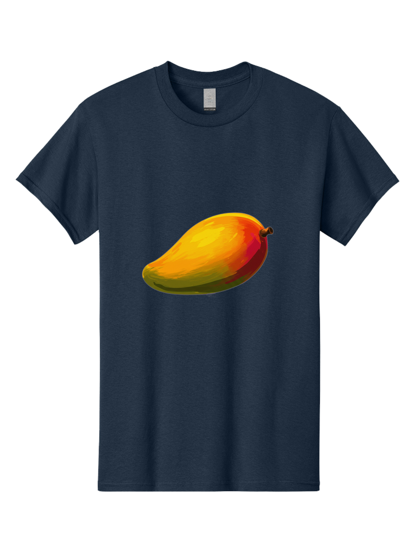 Mango-4 Men'S Graphic Tee, 100% Cotton, Comfortable Casual Summer Wear, Machine Washable, Yellow Mango, Ripe Fruit, Tropical Flavor, Sweet Juice, Vibrant Color, Digital Art, Fruit Illustration, Mango Graphic Bac131