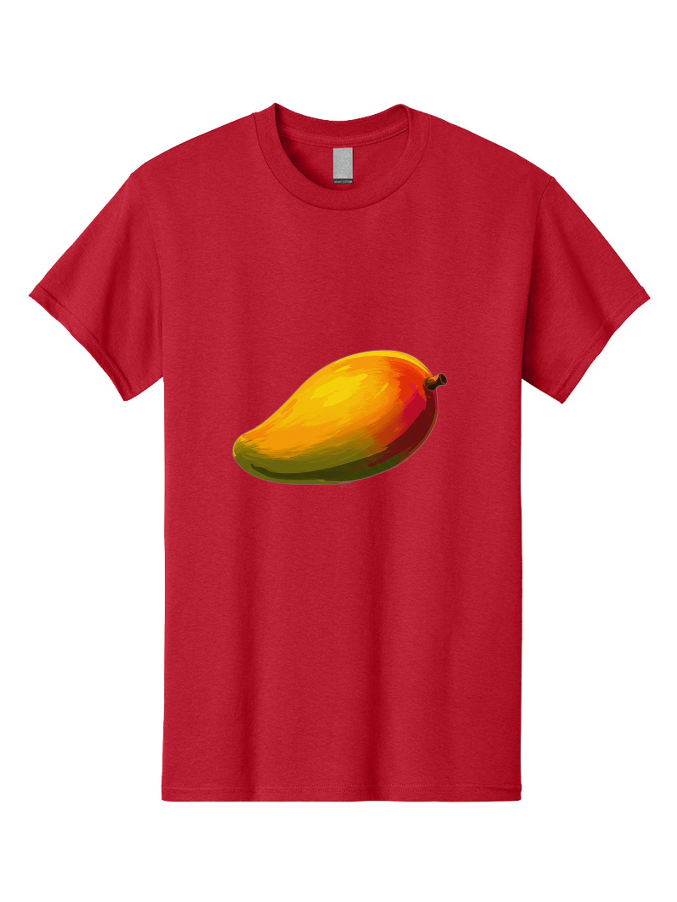 Mango-4 Men'S Graphic Tee, 100% Cotton, Comfortable Casual Summer Wear, Machine Washable, Yellow Mango, Ripe Fruit, Tropical Flavor, Sweet Juice, Vibrant Color, Digital Art, Fruit Illustration, Mango Graphic Bac131