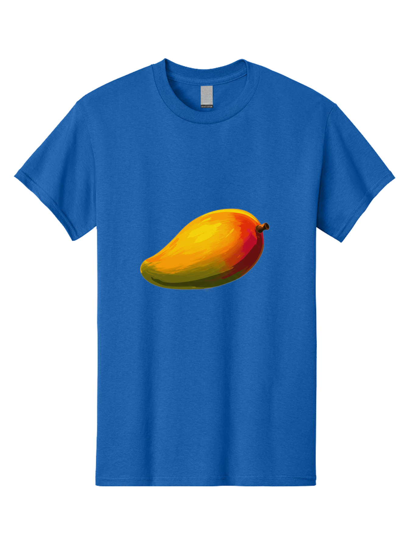 Mango-4 Men'S Graphic Tee, 100% Cotton, Comfortable Casual Summer Wear, Machine Washable, Yellow Mango, Ripe Fruit, Tropical Flavor, Sweet Juice, Vibrant Color, Digital Art, Fruit Illustration, Mango Graphic Bac131