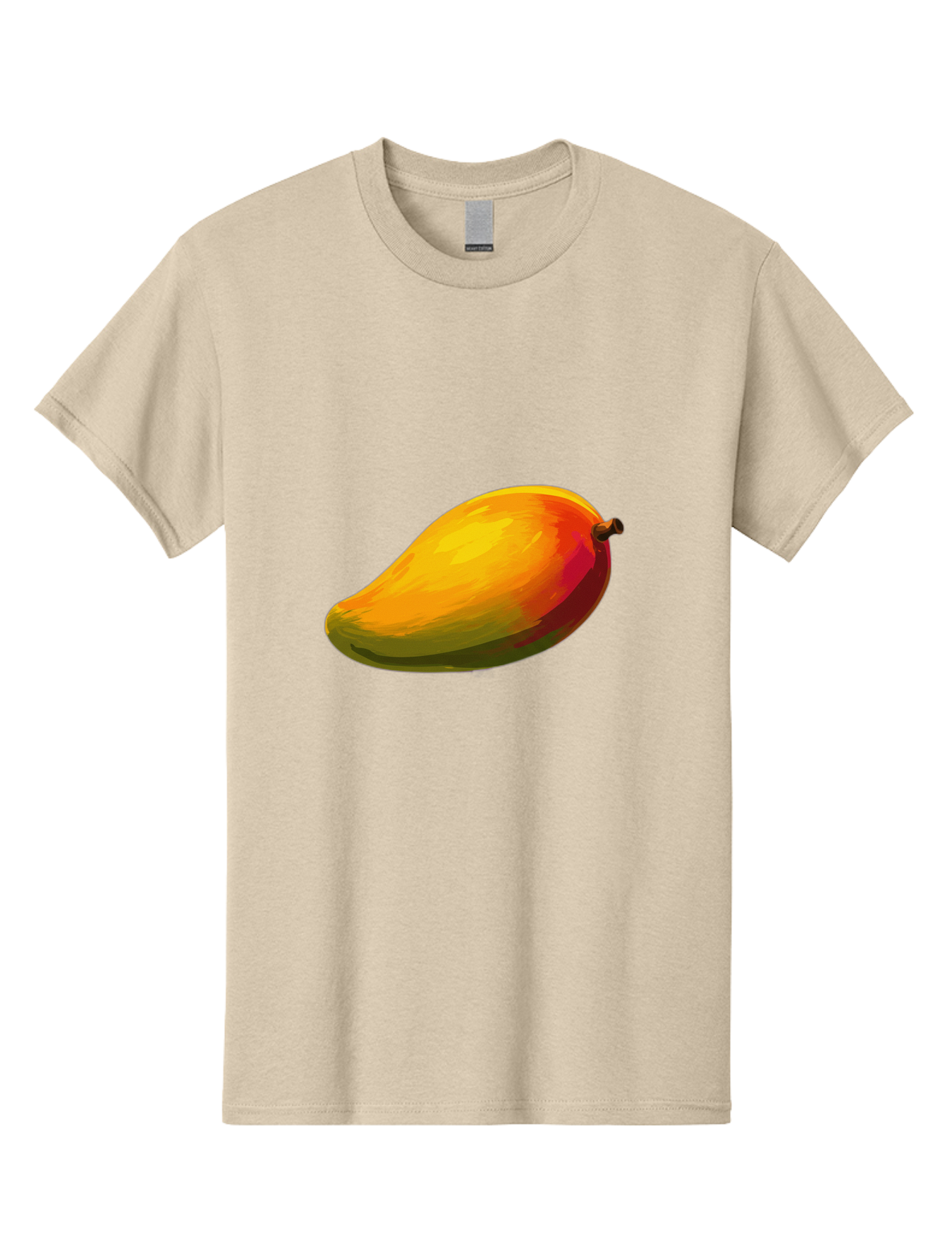 Mango-4 Men'S Graphic Tee, 100% Cotton, Comfortable Casual Summer Wear, Machine Washable, Yellow Mango, Ripe Fruit, Tropical Flavor, Sweet Juice, Vibrant Color, Digital Art, Fruit Illustration, Mango Graphic Bac131