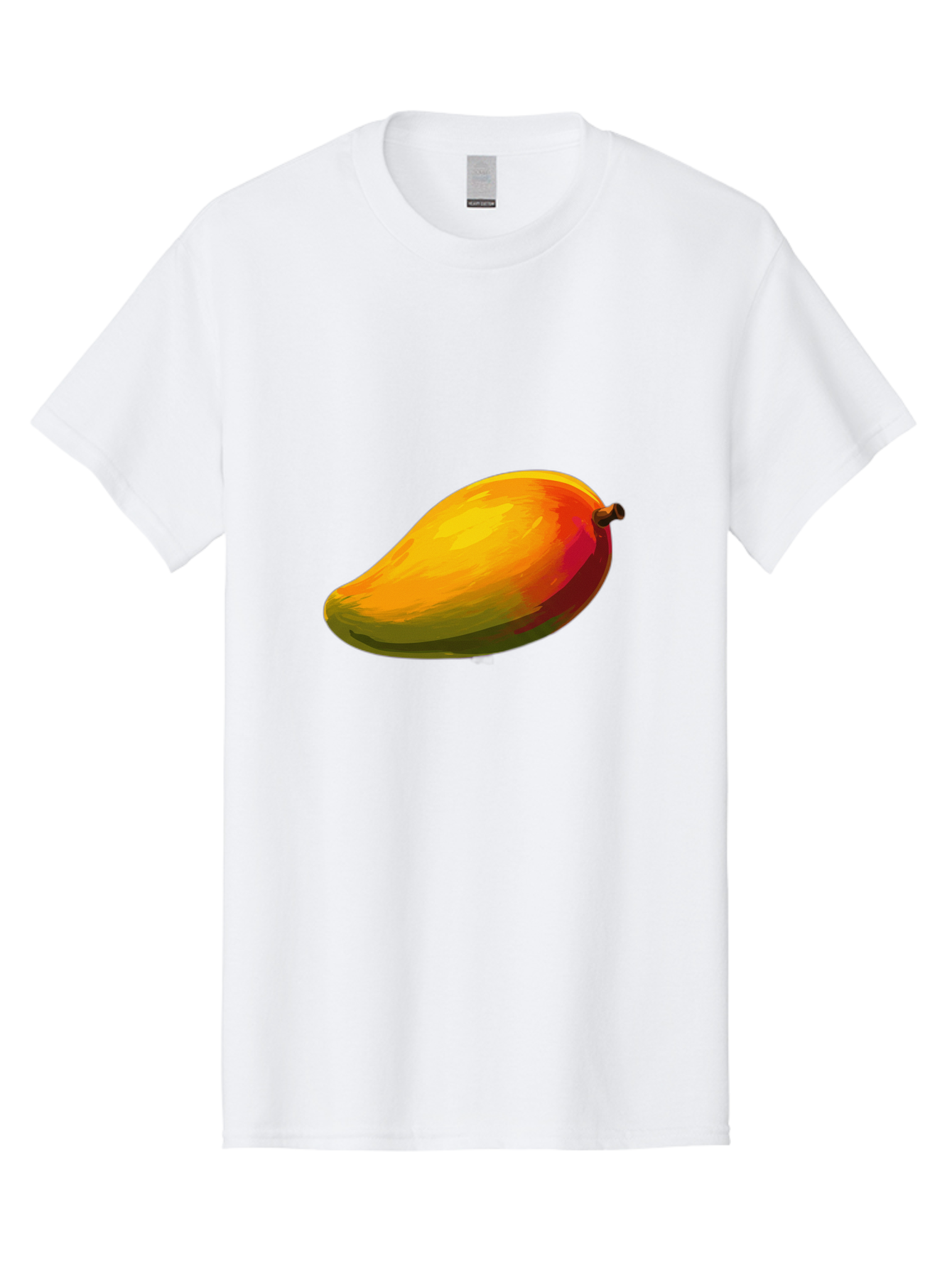 Mango-4 Men'S Graphic Tee, 100% Cotton, Comfortable Casual Summer Wear, Machine Washable, Yellow Mango, Ripe Fruit, Tropical Flavor, Sweet Juice, Vibrant Color, Digital Art, Fruit Illustration, Mango Graphic Bac131