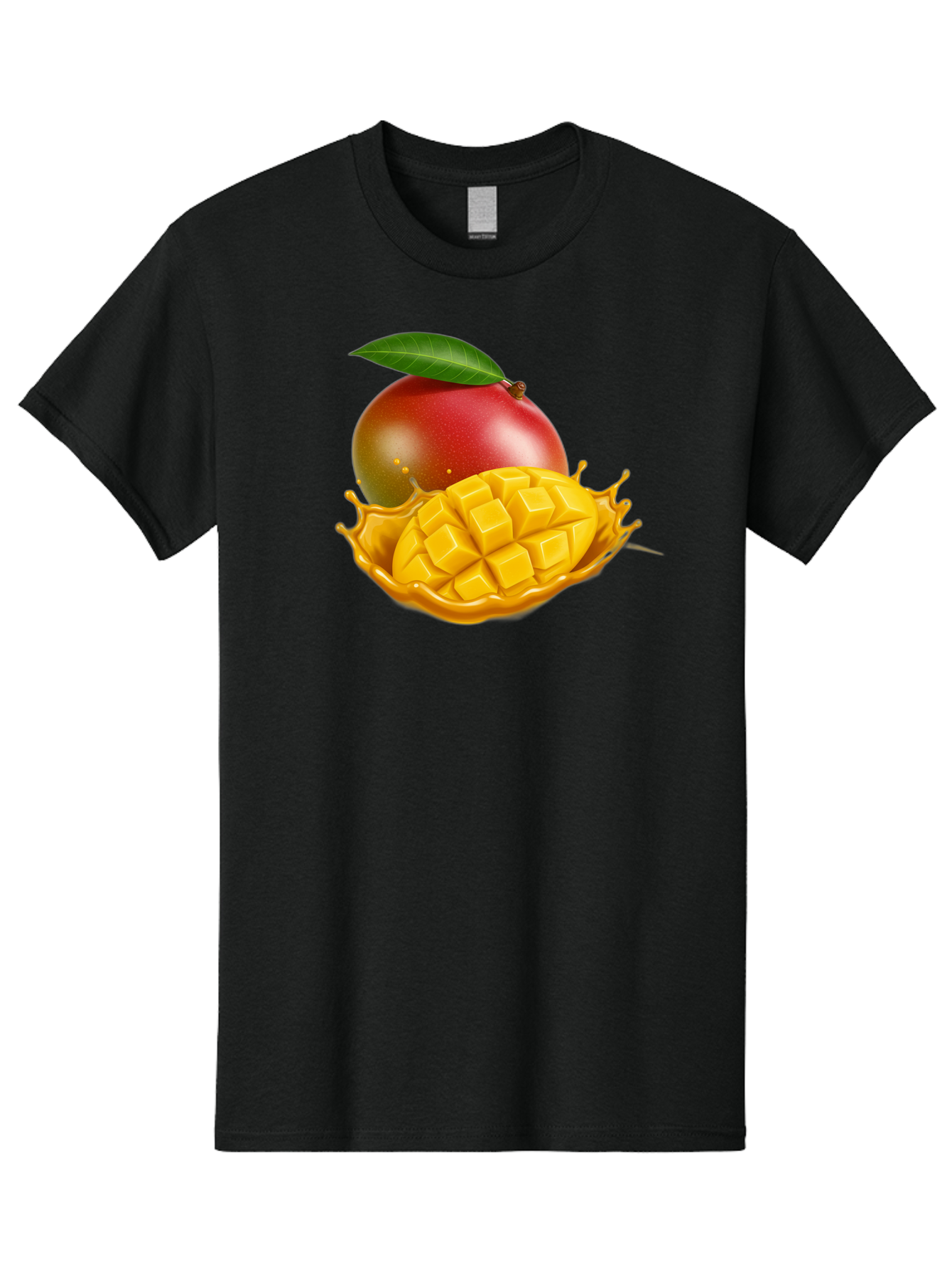 Mango-5 Men'S Graphic Tee, 100% Cotton, Comfortable Casual Summer Wear, Machine Washable, Juicy Mango, Mango Chunks, Fresh Fruit, Yellow Mango, Ripe Mango, Mango Juice, Tropical Flavors, Sweet And Tangy Bac132