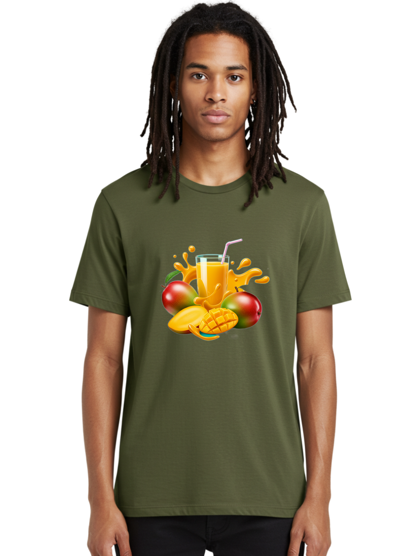 Mango-Juice-4 Men'S Graphic Tee, 100% Cotton, Comfortable Casual Summer Wear, Machine Washable, Fresh Mango Juice, Ripe Mangoes, Healthy Drink, Refreshing Beverage, Tropical Flavors, Fruit Smoothie, Vibrant Colors, Juice Splash Bac148