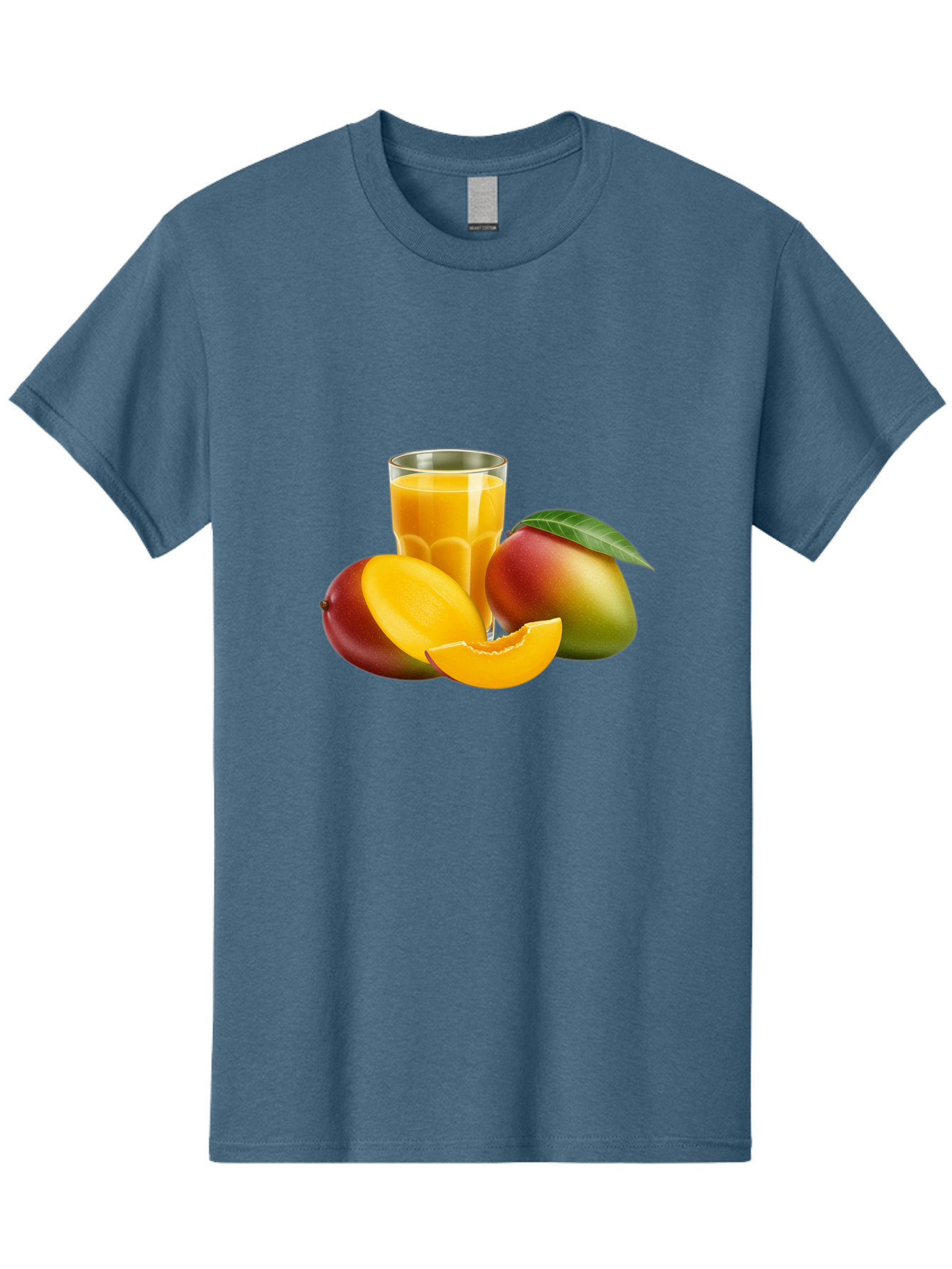 Mango-Juice-5 Men'S Graphic Tee, 100% Cotton, Comfortable Casual Summer Wear, Machine Washable, Fresh Mango, Mango Juice, Tropical Flavors, Refreshing Drink, Healthy Beverage, Sliced Mango, Whole Mango, Fruit Juice, Natural Ingredients, Bac149