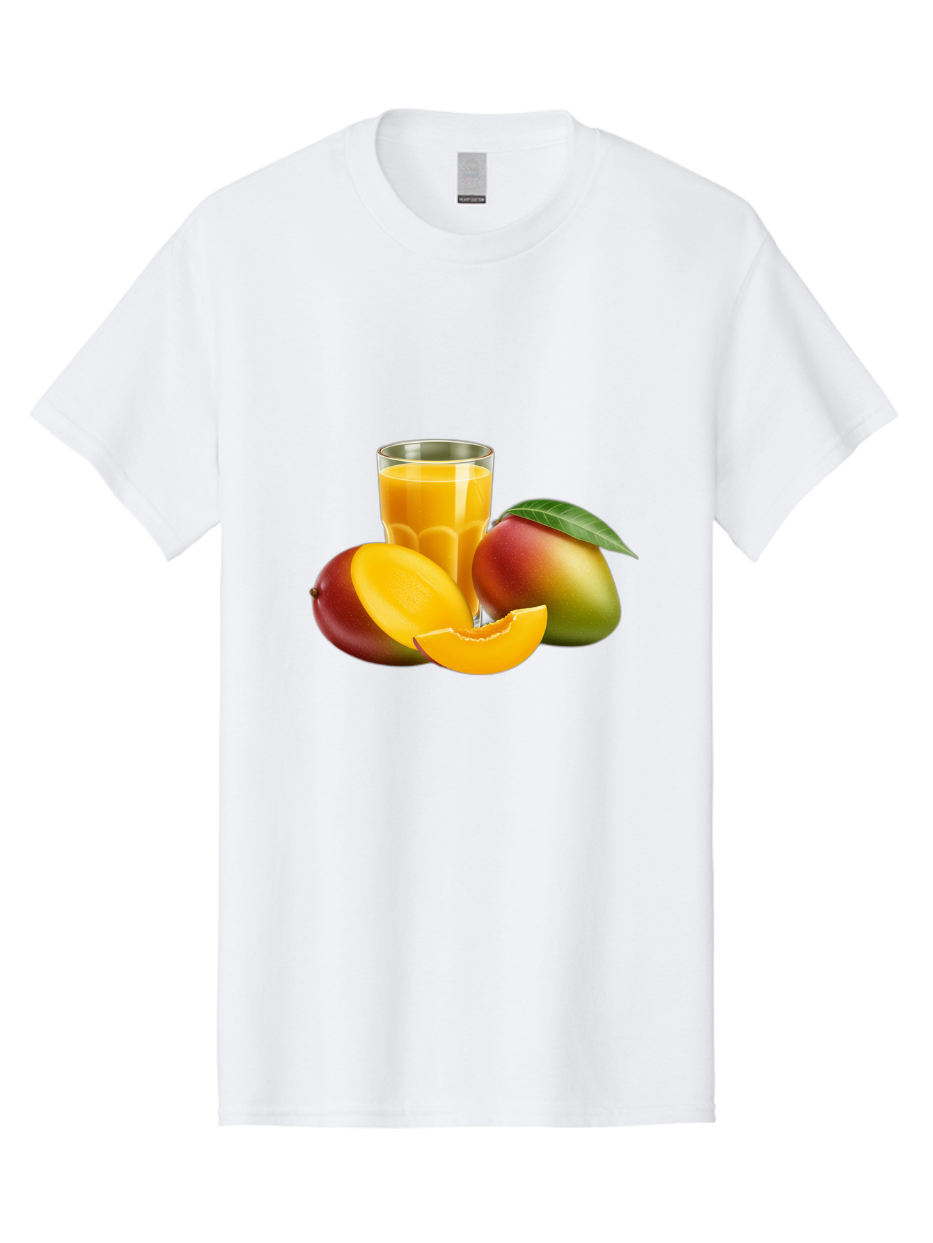Mango-Juice-5 Men'S Graphic Tee, 100% Cotton, Comfortable Casual Summer Wear, Machine Washable, Fresh Mango, Mango Juice, Tropical Flavors, Refreshing Drink, Healthy Beverage, Sliced Mango, Whole Mango, Fruit Juice, Natural Ingredients, Bac149