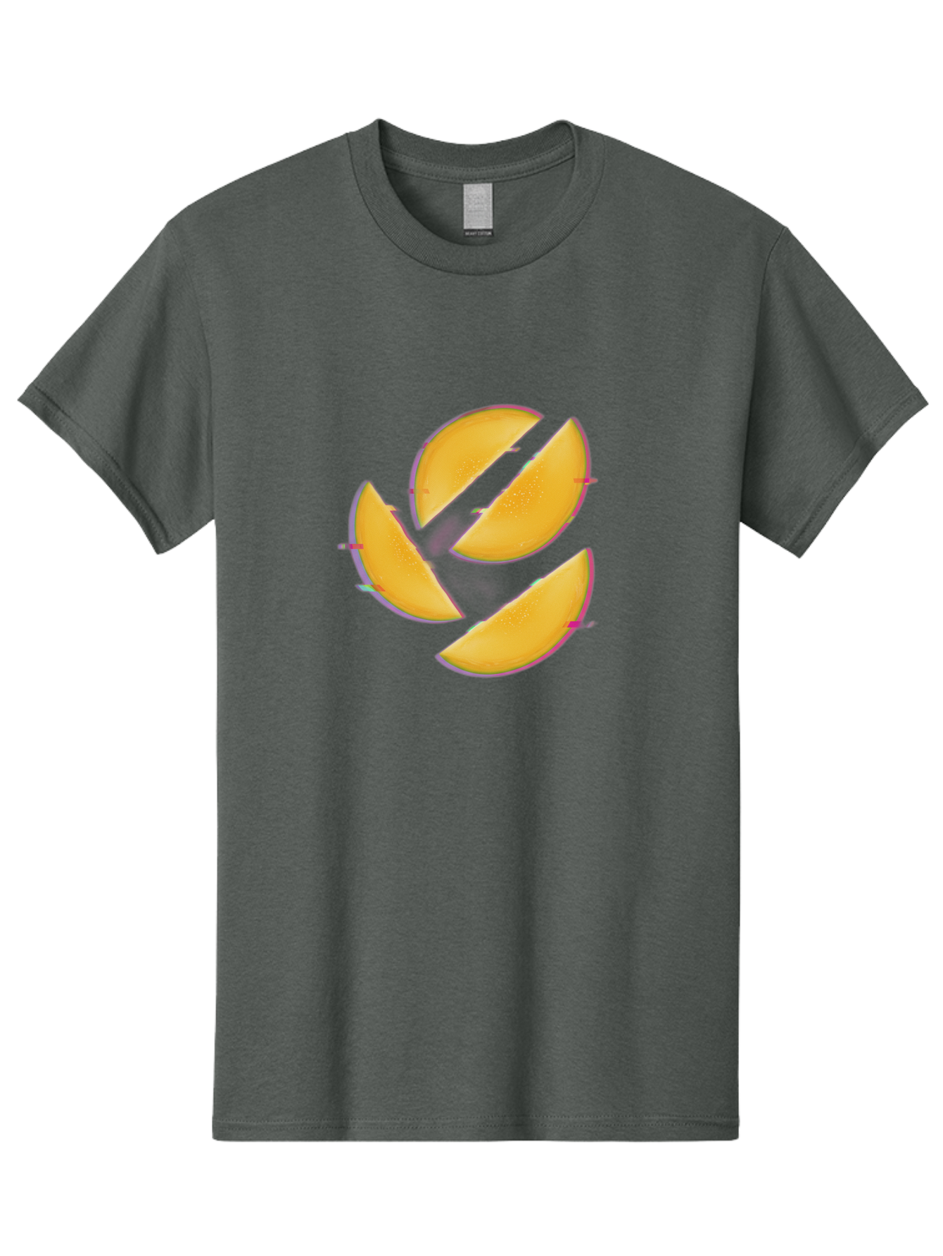 Mango-Slices Men'S Graphic Tee, 100% Cotton, Comfortable Casual Summer Wear, Machine Washable, Mango Slices, Fresh Fruit, Sliced Mango, Fruit Arrangement, Healthy Snack, Sweet Treat, Tropical Flavor, Vibrant Yellow, Culinary Delight Bac152