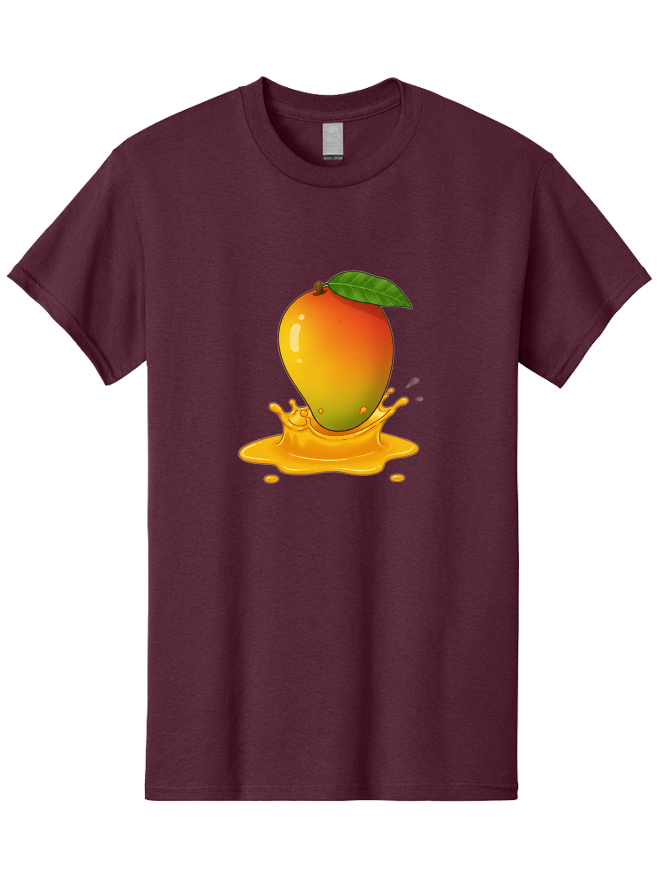 Mango-Splash-1 Men'S Graphic Tee, 100% Cotton, Comfortable Casual Summer Wear, Machine Washable, Juicy Mango, Vibrant Colors, Splashing Juice, Fresh Fruit, Tropical Flavors, Sweet Treats, Summertime, Refreshing Drinks Bac161