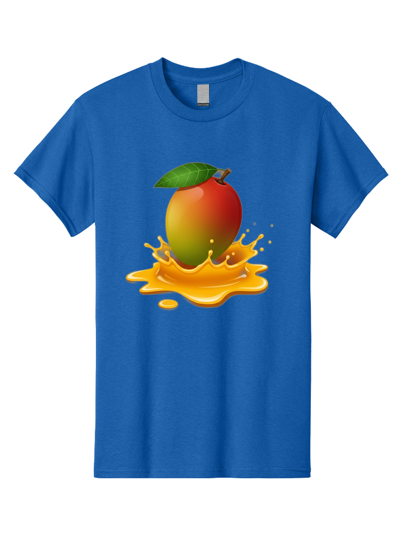 Mango-Splash-2 Men'S Graphic Tee, 100% Cotton, Comfortable Casual Summer Wear, Machine Washable, Tropical Mango, Juicy Fruit, Splash Art, Vibrant Colors, Mango Juice, Splashing Liquid, Fresh Produce, Summer Vibes, Healthy Snack, Bac162