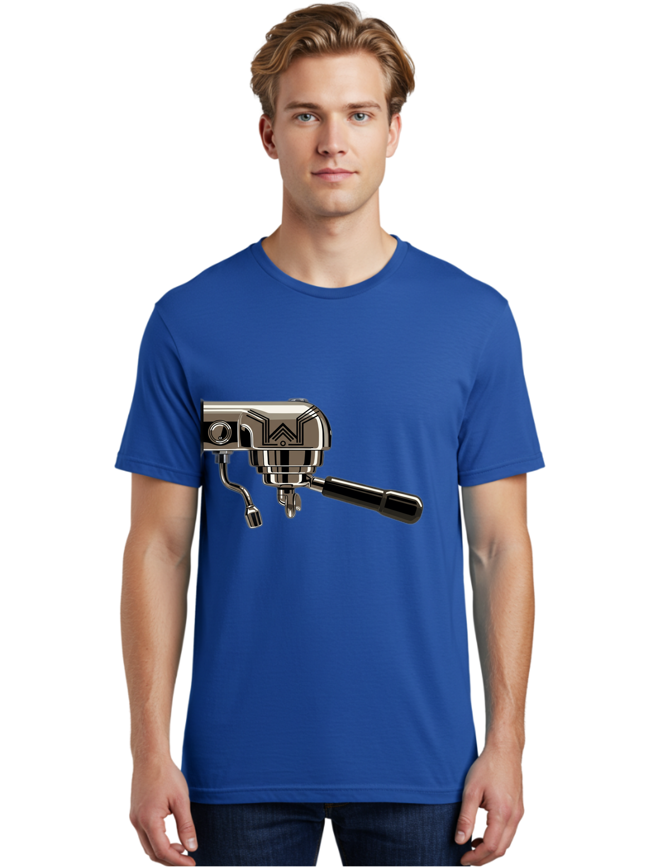 Manual-Coffee-Grinder Men'S Graphic Tee, 100% Cotton, Comfortable Casual Summer Wear, Machine Washable, Manual Coffee Grinder, Coffee Grinding, Hand Crank, Stainless Steel, Coffee Beans, Brewing Equipment, Kitchen Appliance Bac174