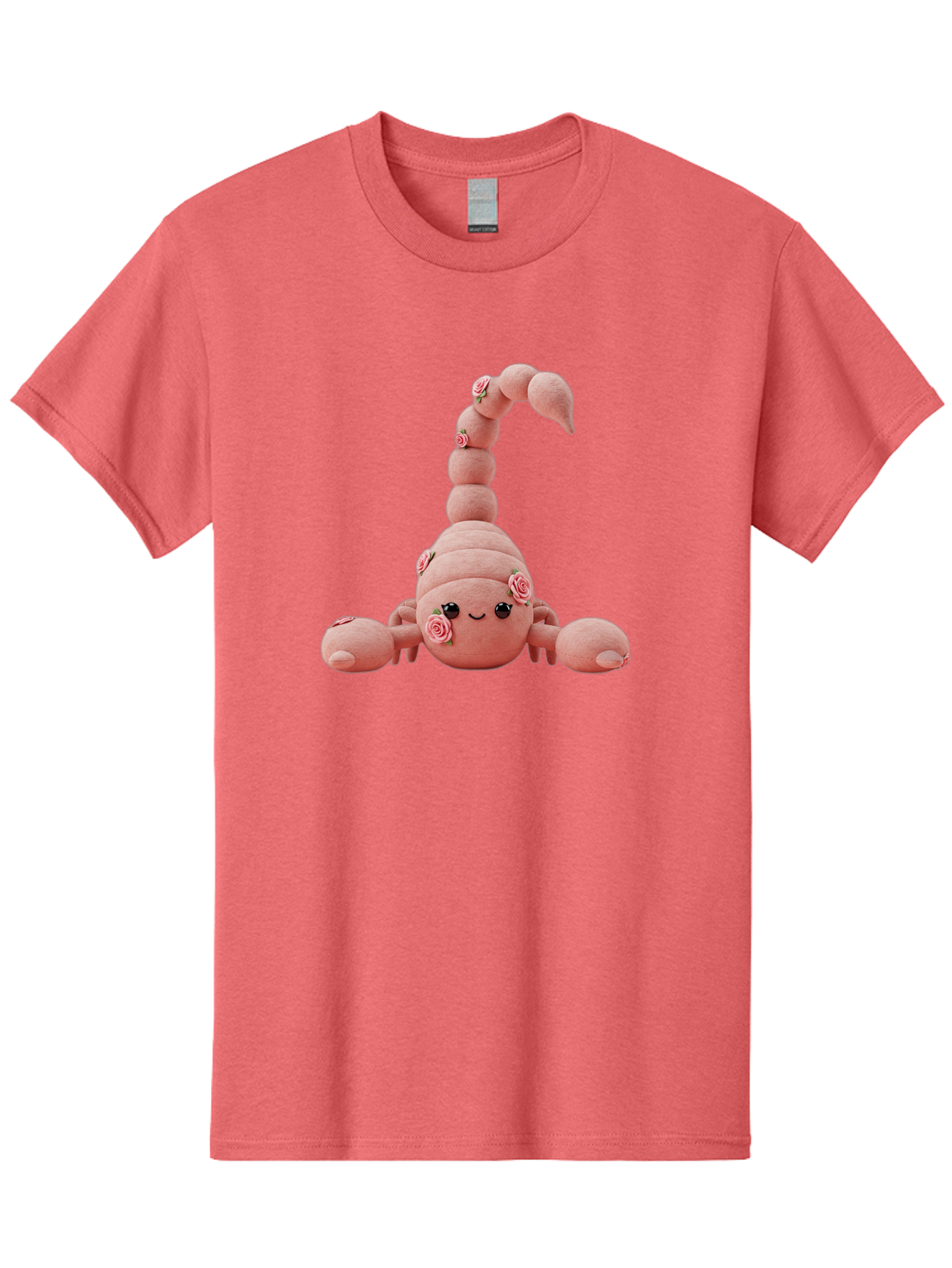 Pink-Scorpion Men'S Graphic Tee, 100% Cotton, Comfortable Casual Summer Wear, Machine Washable, Plush Toy, Pink Fabric, Floral Decorations, Scorpion Design, Cute, Soft Toy, Decorative Figurine, Stuffed Animal, Kawaii Bac216