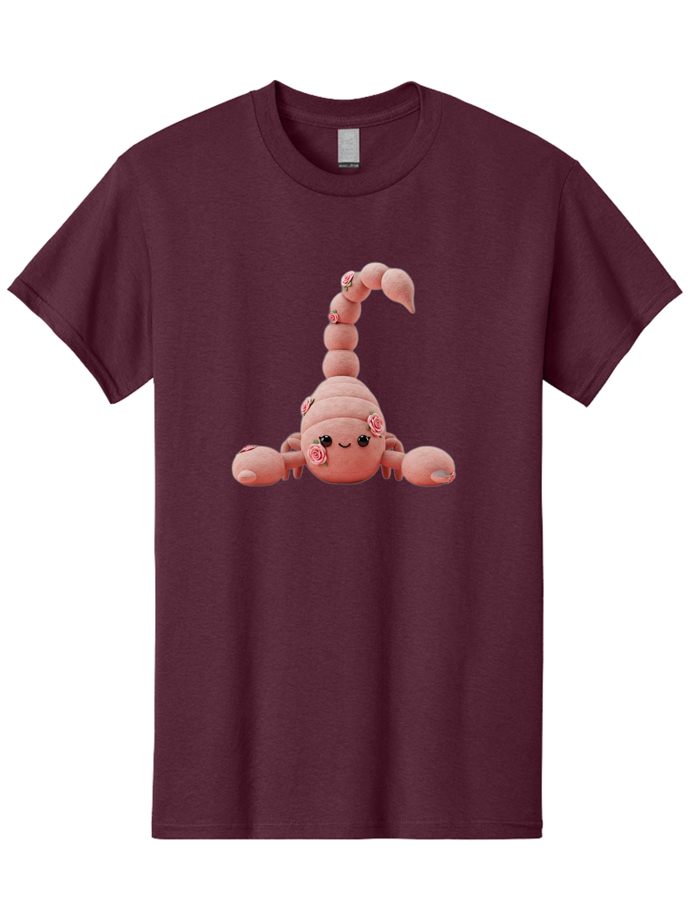 Pink-Scorpion Men'S Graphic Tee, 100% Cotton, Comfortable Casual Summer Wear, Machine Washable, Plush Toy, Pink Fabric, Floral Decorations, Scorpion Design, Cute, Soft Toy, Decorative Figurine, Stuffed Animal, Kawaii Bac216