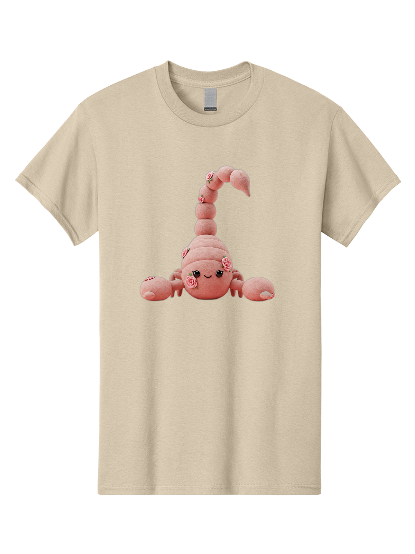 Pink-Scorpion Men'S Graphic Tee, 100% Cotton, Comfortable Casual Summer Wear, Machine Washable, Plush Toy, Pink Fabric, Floral Decorations, Scorpion Design, Cute, Soft Toy, Decorative Figurine, Stuffed Animal, Kawaii Bac216