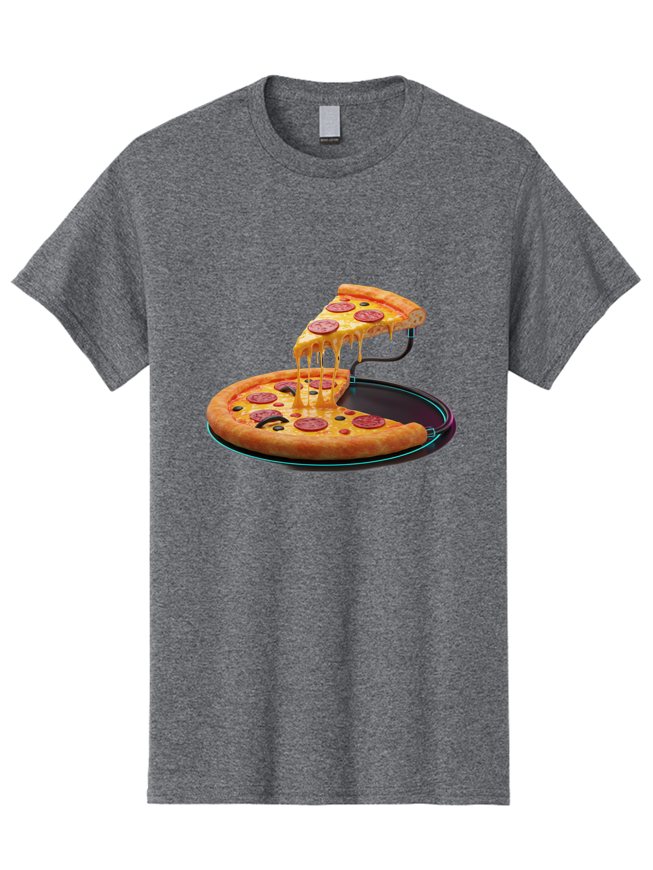 Pepperoni-Pizza-Slice-11 Men'S Graphic Tee, 100% Cotton, Comfortable Casual Summer Wear, Machine Washable, Pepperoni Pizza, Melted Cheese, Pizza Toppings, Savory Delight, Cheesy Goodness, Italian Cuisine, Foodie Favorite, Appetizing Treat, Bac221