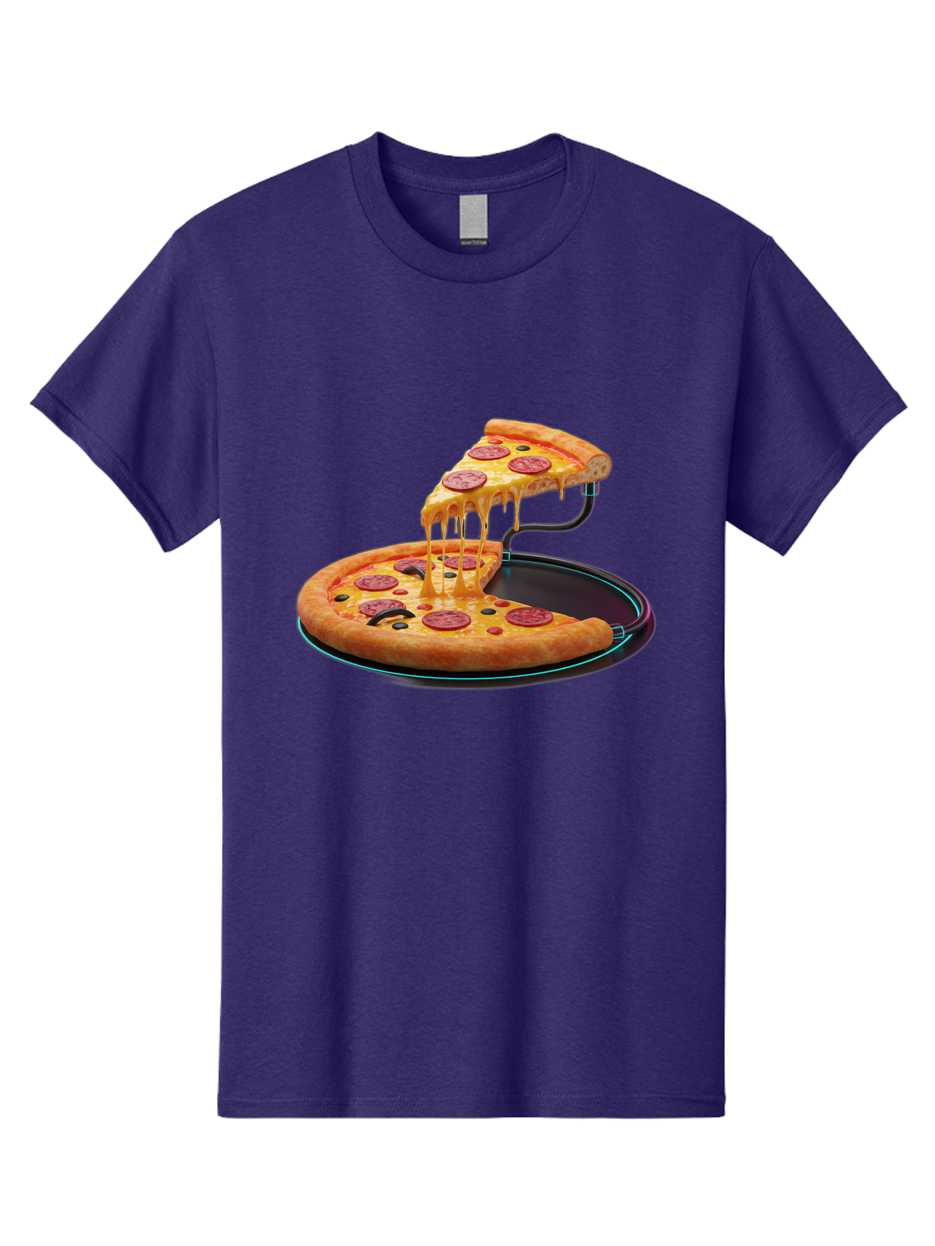 Pepperoni-Pizza-Slice-11 Men'S Graphic Tee, 100% Cotton, Comfortable Casual Summer Wear, Machine Washable, Pepperoni Pizza, Melted Cheese, Pizza Toppings, Savory Delight, Cheesy Goodness, Italian Cuisine, Foodie Favorite, Appetizing Treat, Bac221