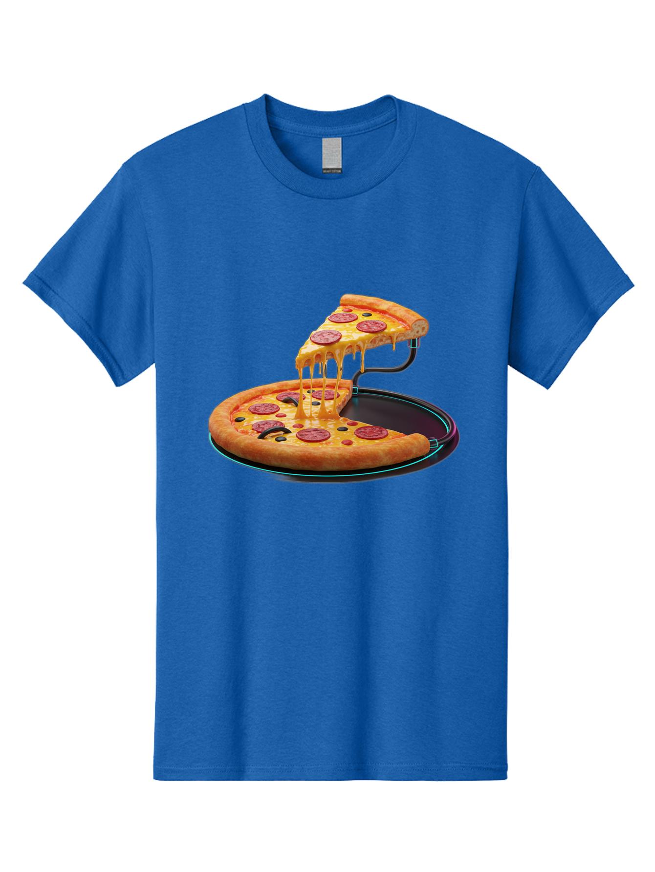 Pepperoni-Pizza-Slice-11 Men'S Graphic Tee, 100% Cotton, Comfortable Casual Summer Wear, Machine Washable, Pepperoni Pizza, Melted Cheese, Pizza Toppings, Savory Delight, Cheesy Goodness, Italian Cuisine, Foodie Favorite, Appetizing Treat, Bac221