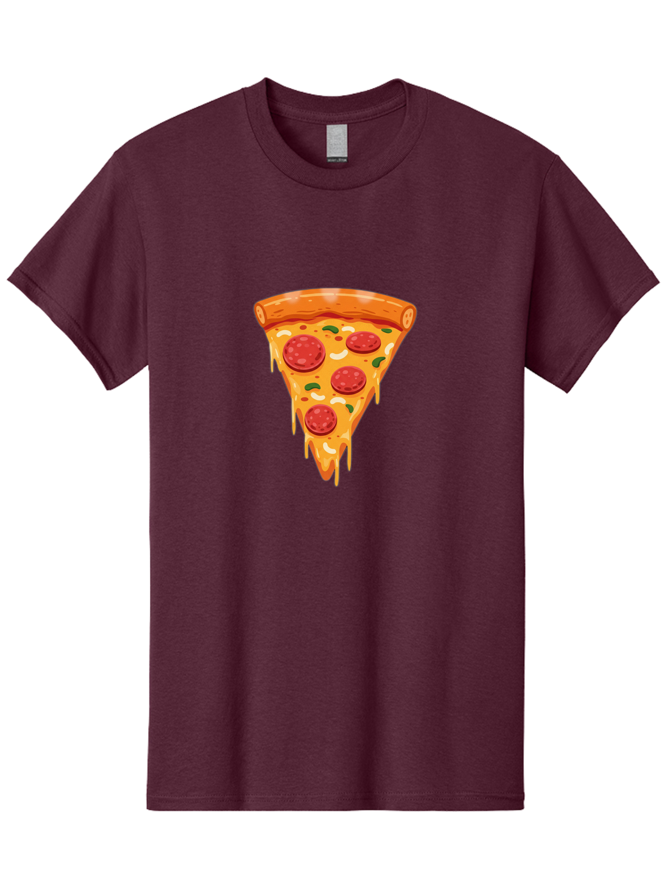 Pepperoni-Pizza-Slice-12 Men'S Graphic Tee, 100% Cotton, Comfortable Casual Summer Wear, Machine Washable, Pepperoni Pizza, Pizza Slice, Cheesy Goodness, Melted Mozzarella, Savory Toppings, Italian Cuisine, Delicious Food, Tasty Treat, Bac222