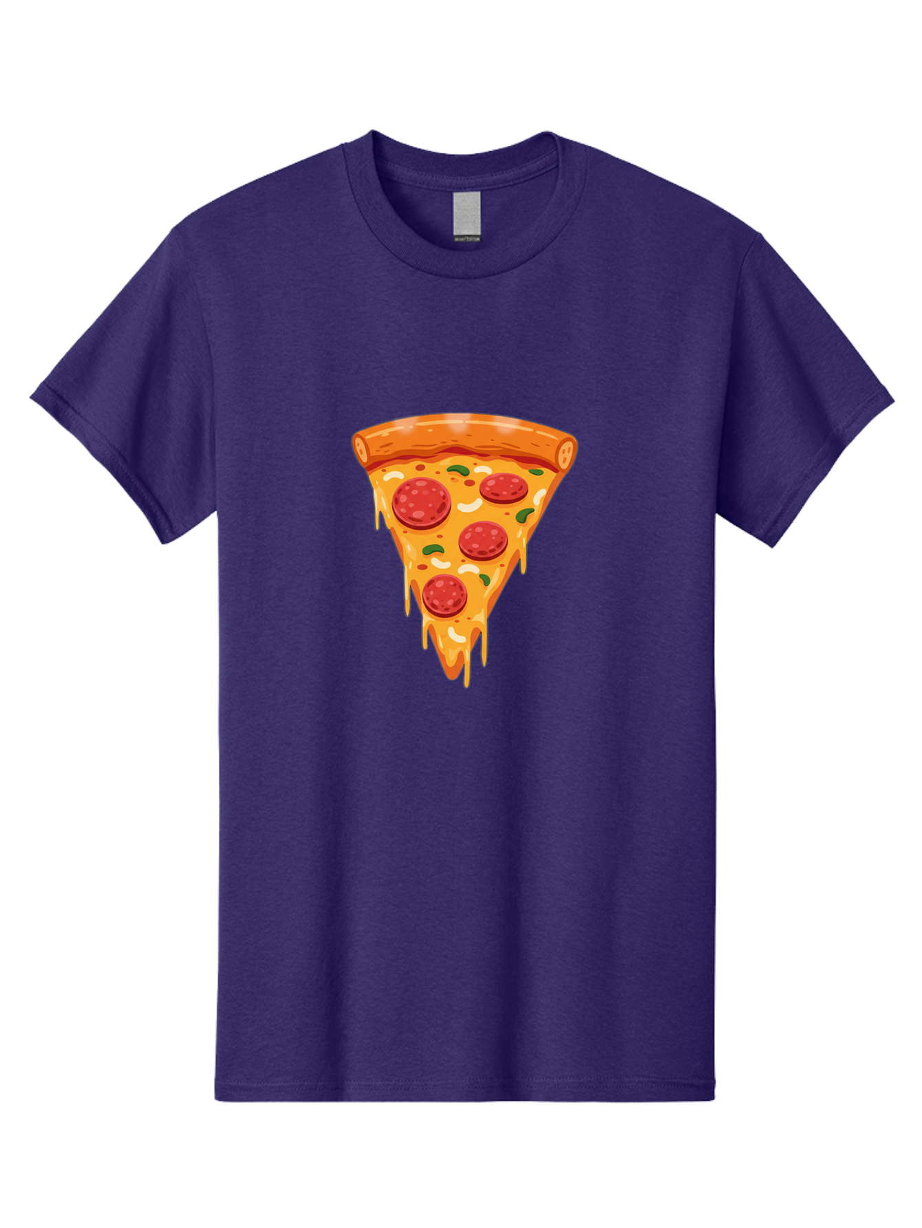 Pepperoni-Pizza-Slice-12 Men'S Graphic Tee, 100% Cotton, Comfortable Casual Summer Wear, Machine Washable, Pepperoni Pizza, Pizza Slice, Cheesy Goodness, Melted Mozzarella, Savory Toppings, Italian Cuisine, Delicious Food, Tasty Treat, Bac222