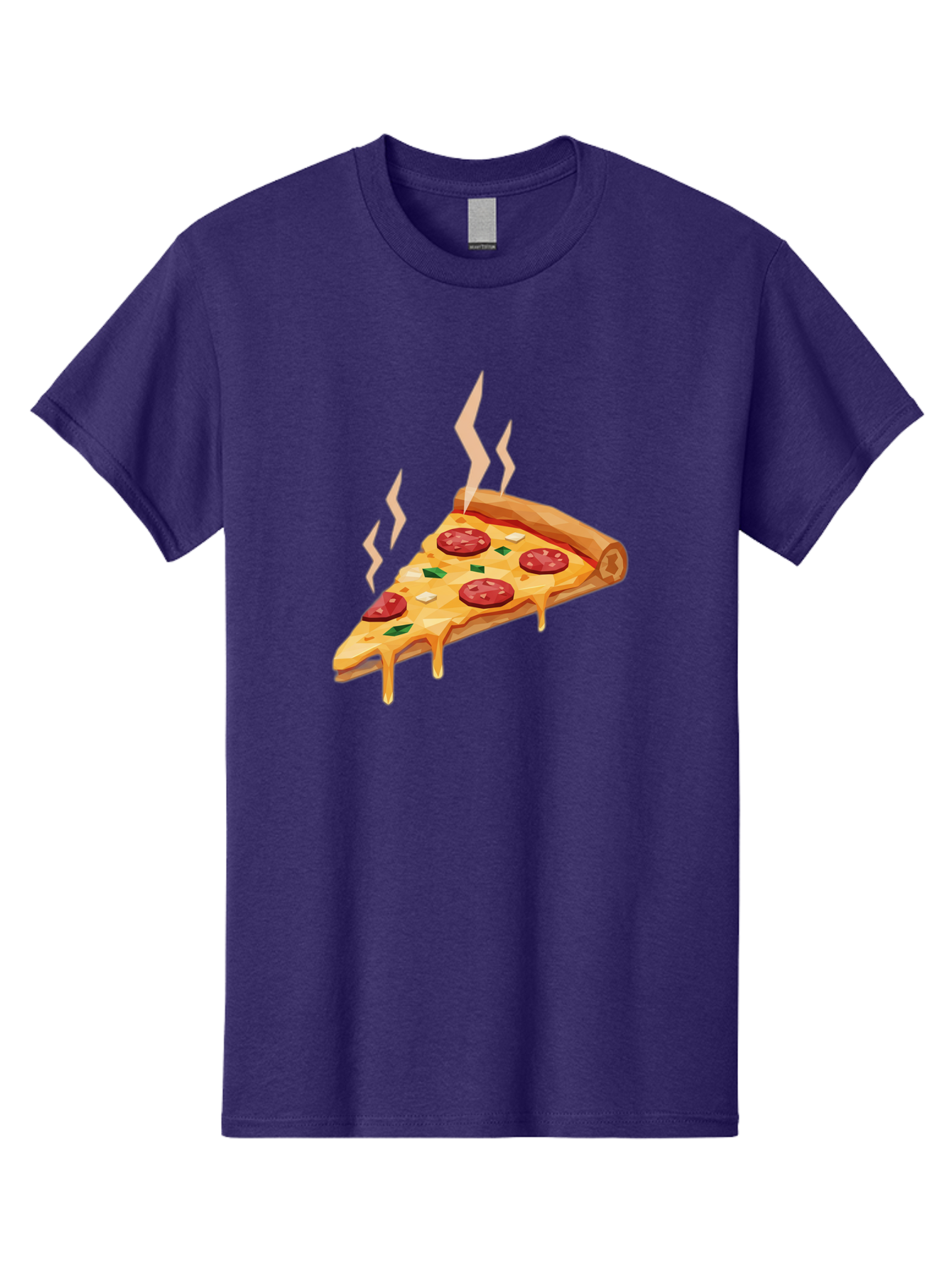 Pepperoni-Pizza-Slice-15 Men'S Graphic Tee, 100% Cotton, Comfortable Casual Summer Wear, Machine Washable, Pepperoni Pizza Slice, Melting Cheese, Green Peppers, Mozzarella, Hot, Fresh, Savory, Italian Cuisine, Melted Mozzarella, Gooey Cheese, Bac225
