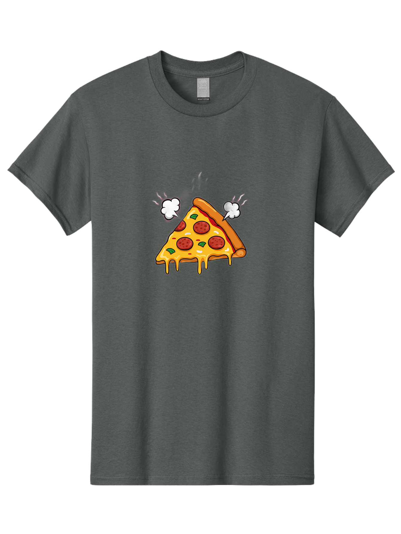 Pepperoni-Pizza-Slice-17 Men'S Graphic Tee, 100% Cotton, Comfortable Casual Summer Wear, Machine Washable, Pepperoni Pizza, Cheesy Goodness, Melted Cheese, Cartoon Food, Animated Pizza, Pizza Slice, Steaming Hot, Foodie Fun, Cartoon Style, Bac227