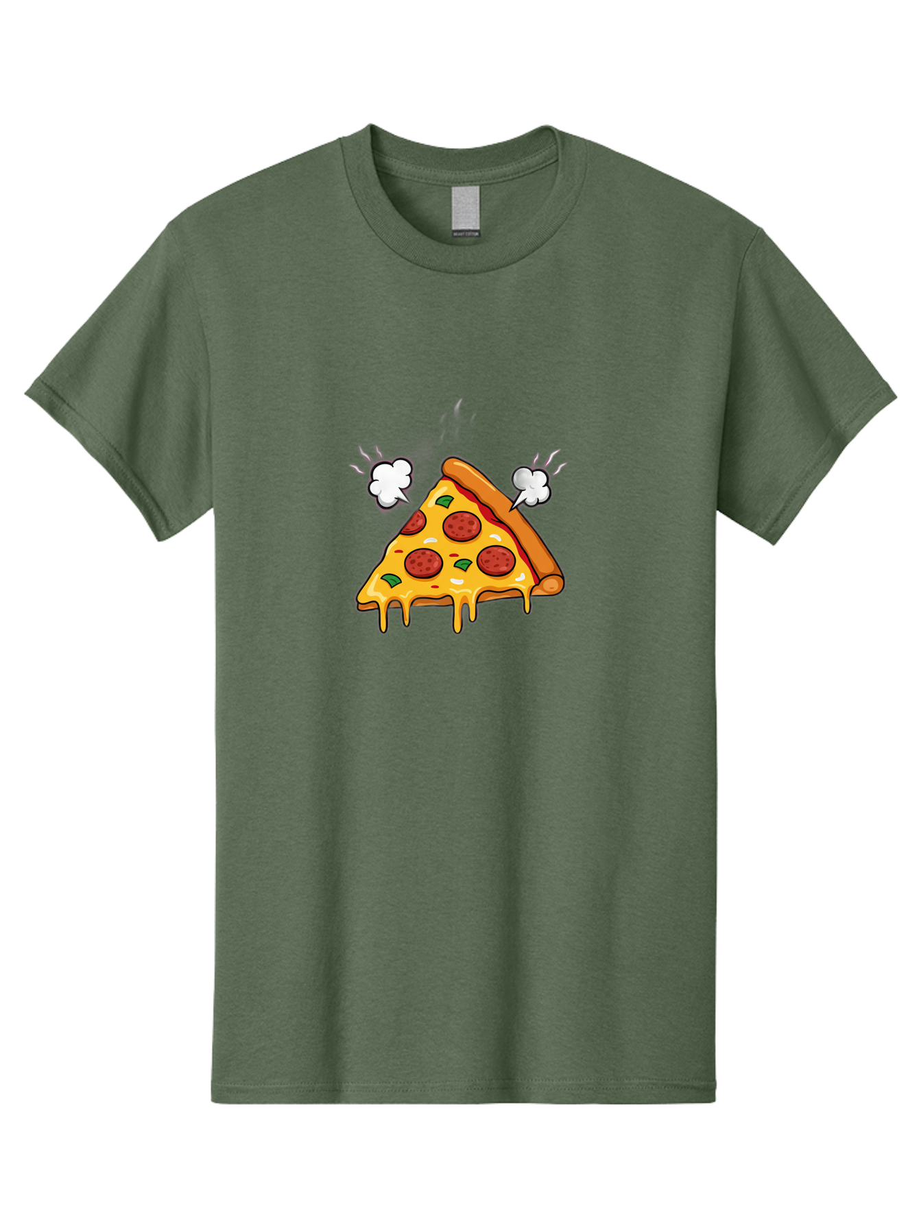 Pepperoni-Pizza-Slice-17 Men'S Graphic Tee, 100% Cotton, Comfortable Casual Summer Wear, Machine Washable, Pepperoni Pizza, Cheesy Goodness, Melted Cheese, Cartoon Food, Animated Pizza, Pizza Slice, Steaming Hot, Foodie Fun, Cartoon Style, Bac227