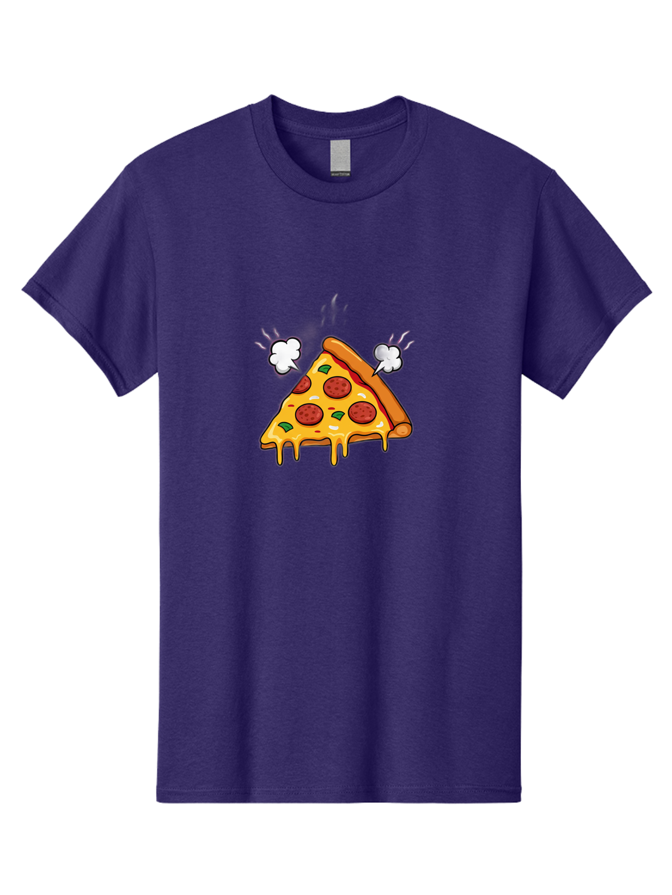 Pepperoni-Pizza-Slice-17 Men'S Graphic Tee, 100% Cotton, Comfortable Casual Summer Wear, Machine Washable, Pepperoni Pizza, Cheesy Goodness, Melted Cheese, Cartoon Food, Animated Pizza, Pizza Slice, Steaming Hot, Foodie Fun, Cartoon Style, Bac227