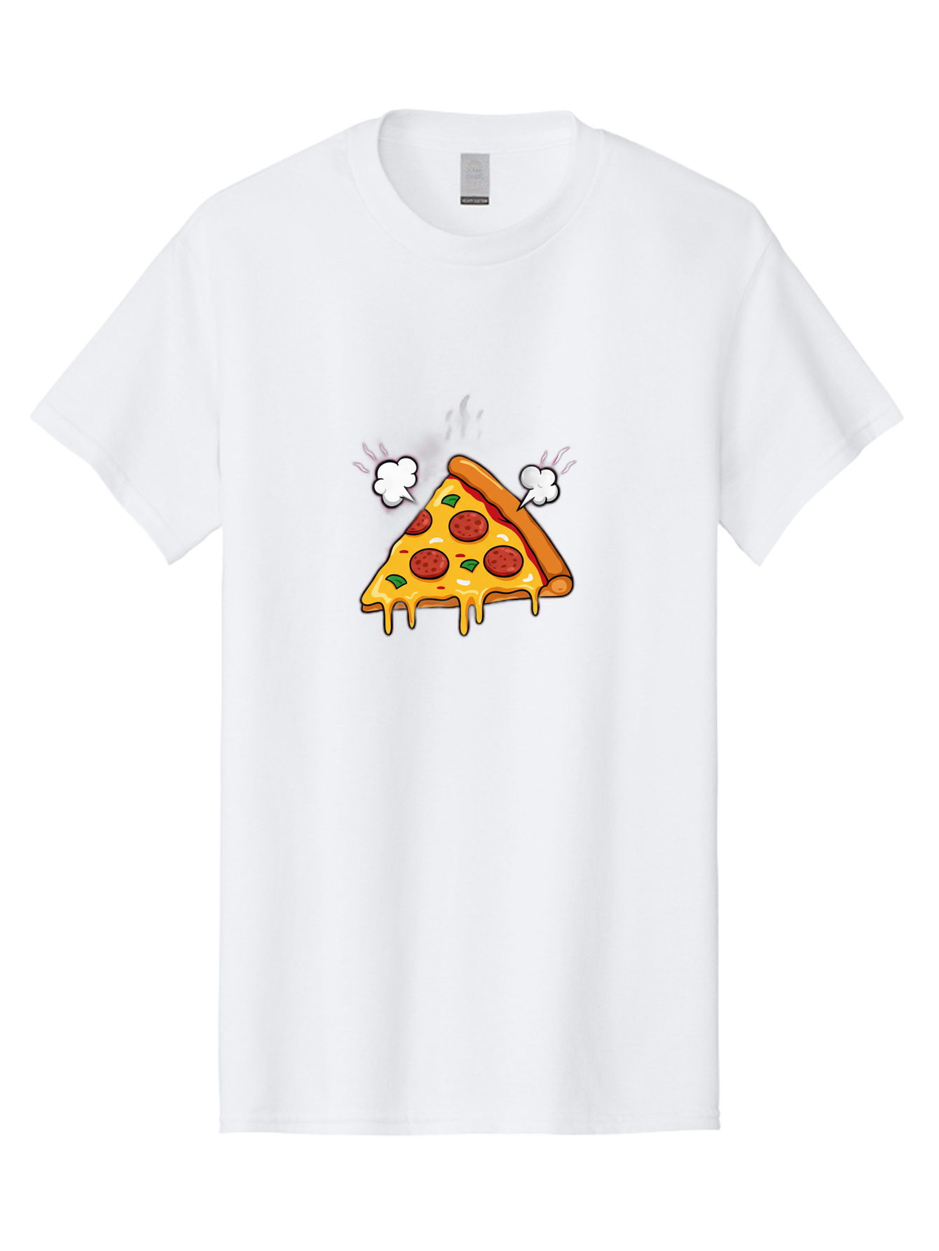 Pepperoni-Pizza-Slice-17 Men'S Graphic Tee, 100% Cotton, Comfortable Casual Summer Wear, Machine Washable, Pepperoni Pizza, Cheesy Goodness, Melted Cheese, Cartoon Food, Animated Pizza, Pizza Slice, Steaming Hot, Foodie Fun, Cartoon Style, Bac227