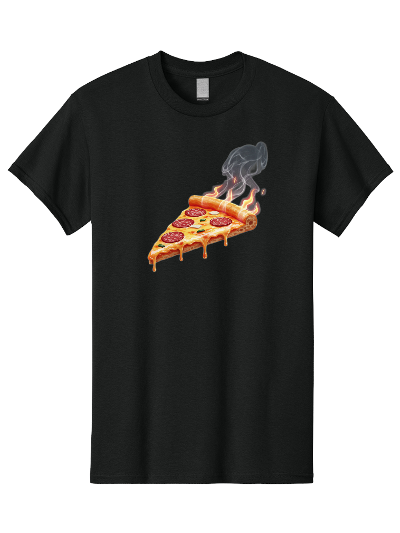 Pepperoni-Pizza-Slice-19 Men'S Graphic Tee, 100% Cotton, Comfortable Casual Summer Wear, Machine Washable, Pepperoni Pizza, Melting Cheese, Fresh Basil, Hot Pizza, Savory Flavors, Italian Cuisine, Pizza Slice, Food Illustration, Pepperoni, Bac229