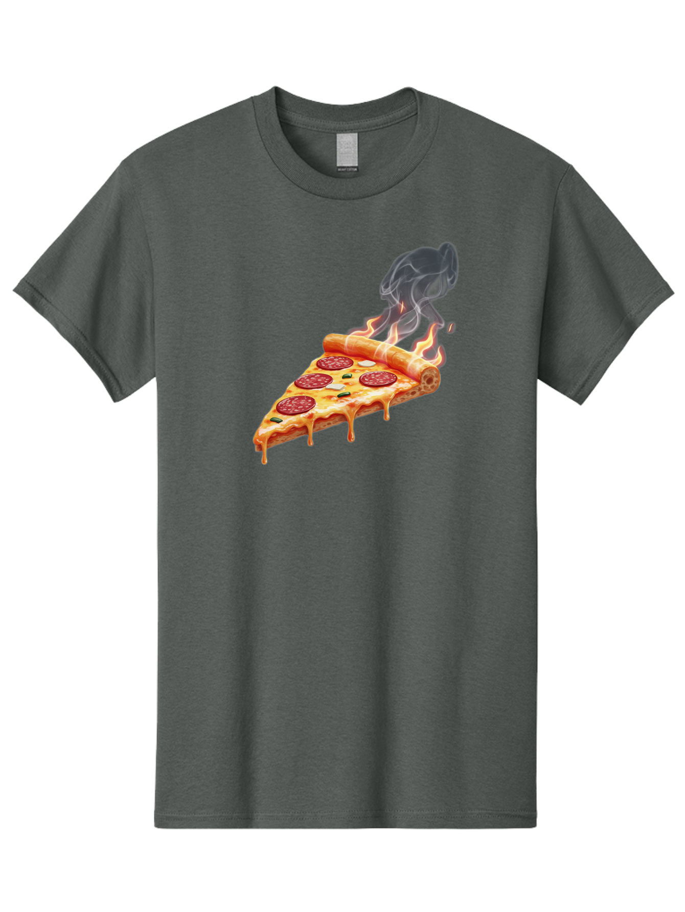 Pepperoni-Pizza-Slice-19 Men'S Graphic Tee, 100% Cotton, Comfortable Casual Summer Wear, Machine Washable, Pepperoni Pizza, Melting Cheese, Fresh Basil, Hot Pizza, Savory Flavors, Italian Cuisine, Pizza Slice, Food Illustration, Pepperoni, Bac229