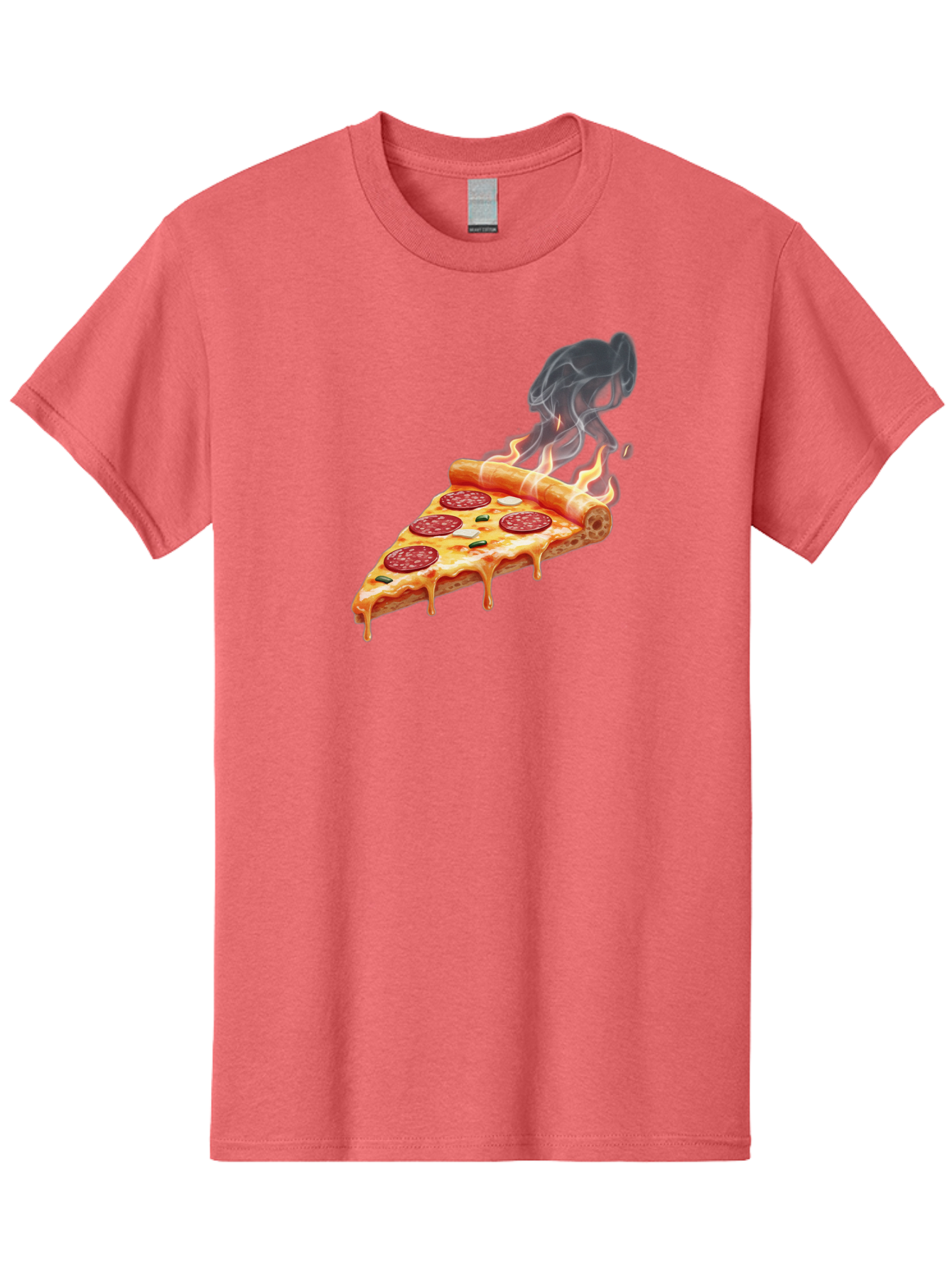 Pepperoni-Pizza-Slice-19 Men'S Graphic Tee, 100% Cotton, Comfortable Casual Summer Wear, Machine Washable, Pepperoni Pizza, Melting Cheese, Fresh Basil, Hot Pizza, Savory Flavors, Italian Cuisine, Pizza Slice, Food Illustration, Pepperoni, Bac229