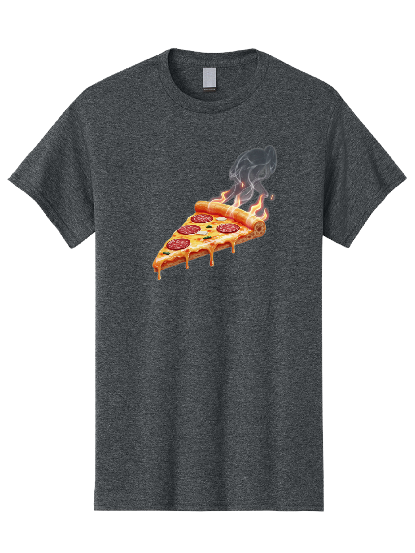 Pepperoni-Pizza-Slice-19 Men'S Graphic Tee, 100% Cotton, Comfortable Casual Summer Wear, Machine Washable, Pepperoni Pizza, Melting Cheese, Fresh Basil, Hot Pizza, Savory Flavors, Italian Cuisine, Pizza Slice, Food Illustration, Pepperoni, Bac229