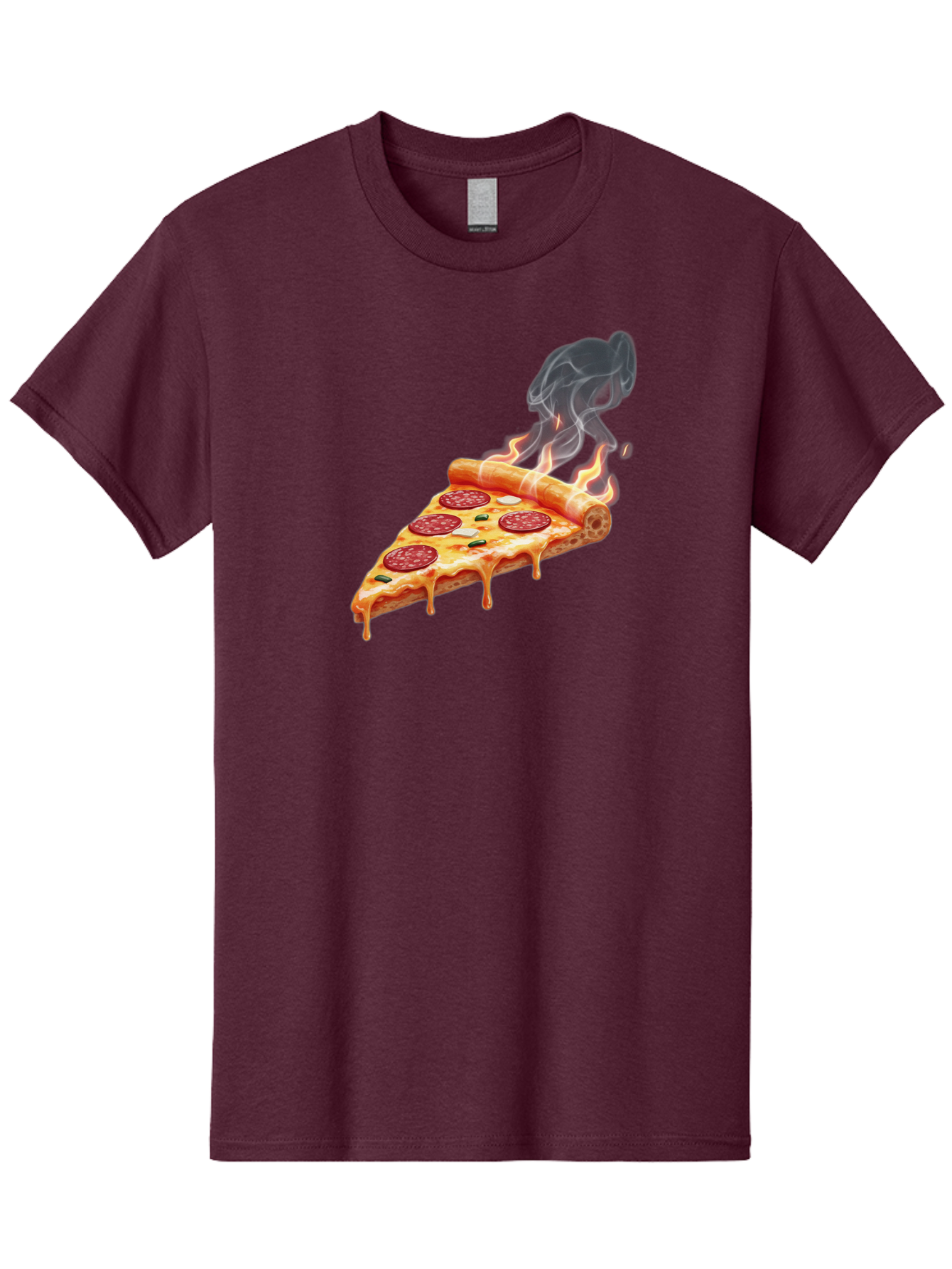 Pepperoni-Pizza-Slice-19 Men'S Graphic Tee, 100% Cotton, Comfortable Casual Summer Wear, Machine Washable, Pepperoni Pizza, Melting Cheese, Fresh Basil, Hot Pizza, Savory Flavors, Italian Cuisine, Pizza Slice, Food Illustration, Pepperoni, Bac229