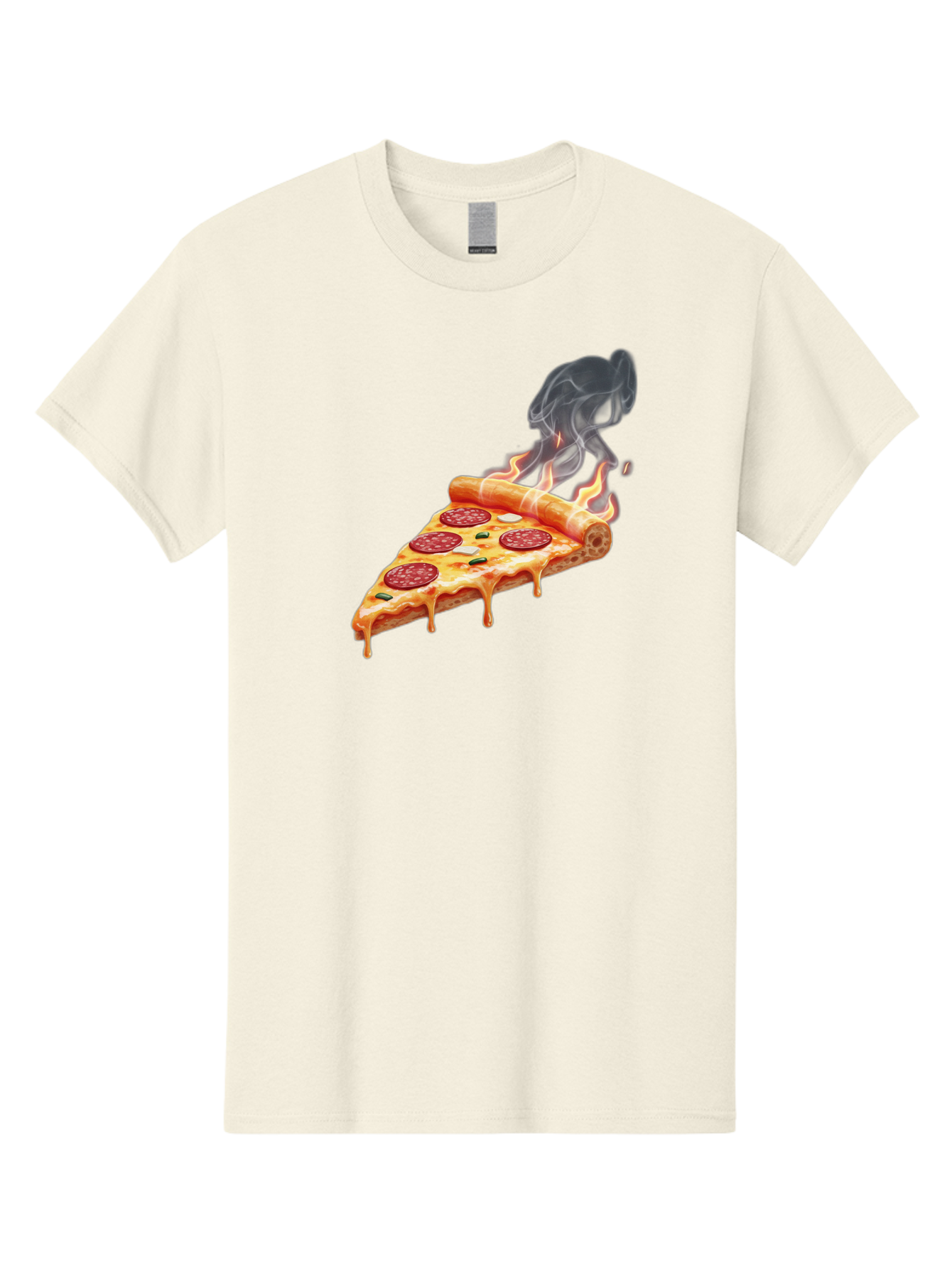 Pepperoni-Pizza-Slice-19 Men'S Graphic Tee, 100% Cotton, Comfortable Casual Summer Wear, Machine Washable, Pepperoni Pizza, Melting Cheese, Fresh Basil, Hot Pizza, Savory Flavors, Italian Cuisine, Pizza Slice, Food Illustration, Pepperoni, Bac229