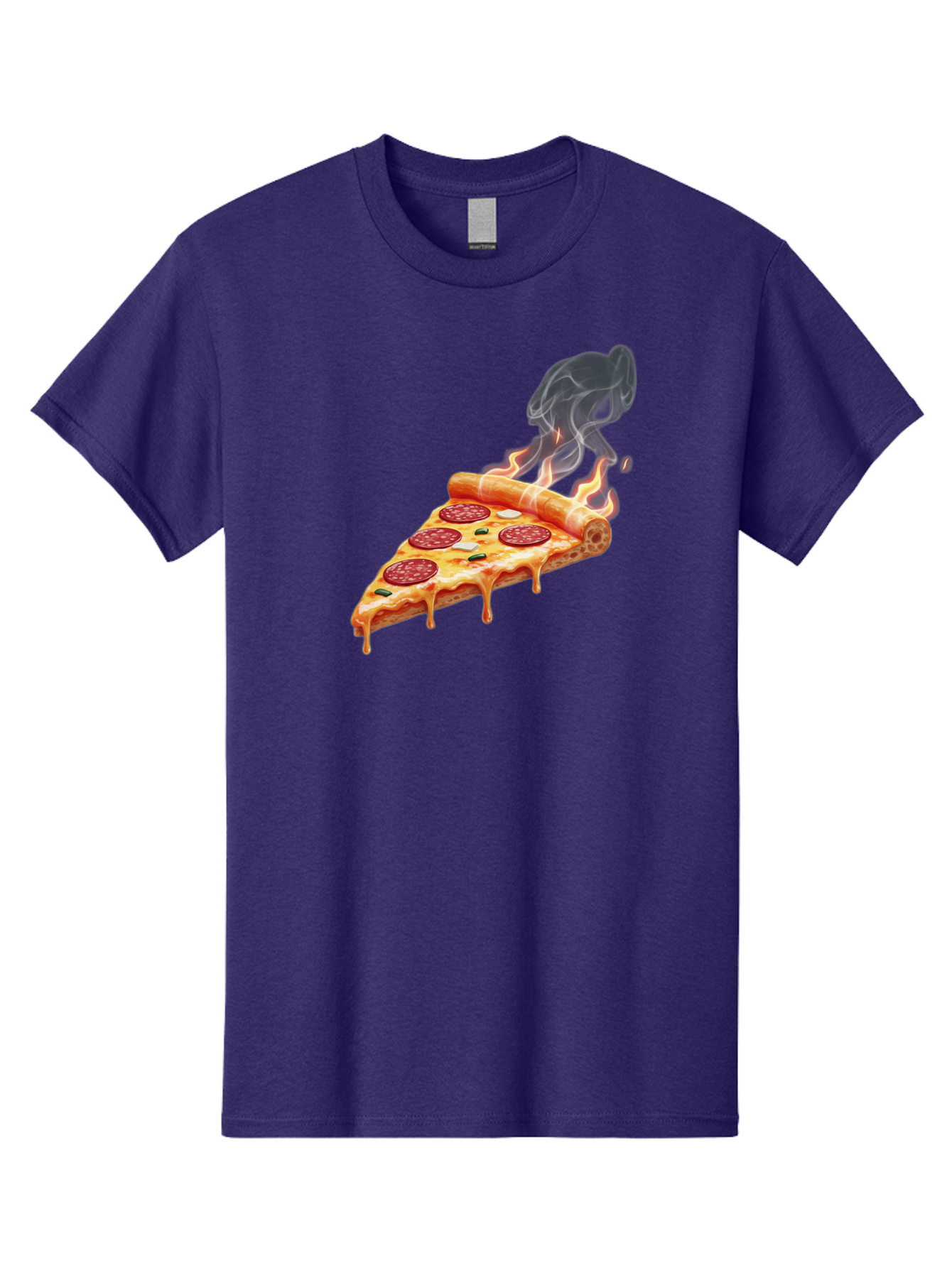 Pepperoni-Pizza-Slice-19 Men'S Graphic Tee, 100% Cotton, Comfortable Casual Summer Wear, Machine Washable, Pepperoni Pizza, Melting Cheese, Fresh Basil, Hot Pizza, Savory Flavors, Italian Cuisine, Pizza Slice, Food Illustration, Pepperoni, Bac229