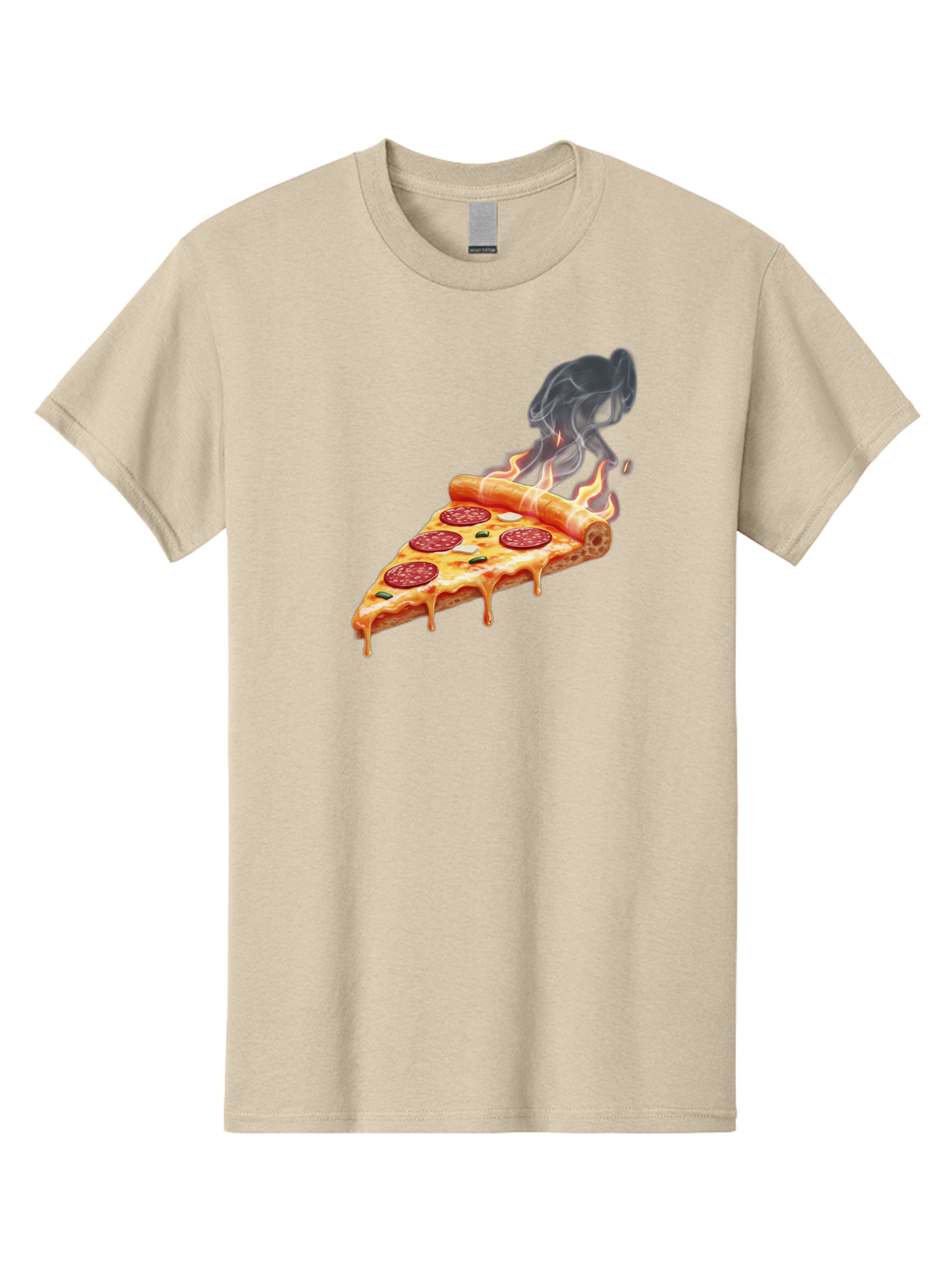Pepperoni-Pizza-Slice-19 Men'S Graphic Tee, 100% Cotton, Comfortable Casual Summer Wear, Machine Washable, Pepperoni Pizza, Melting Cheese, Fresh Basil, Hot Pizza, Savory Flavors, Italian Cuisine, Pizza Slice, Food Illustration, Pepperoni, Bac229