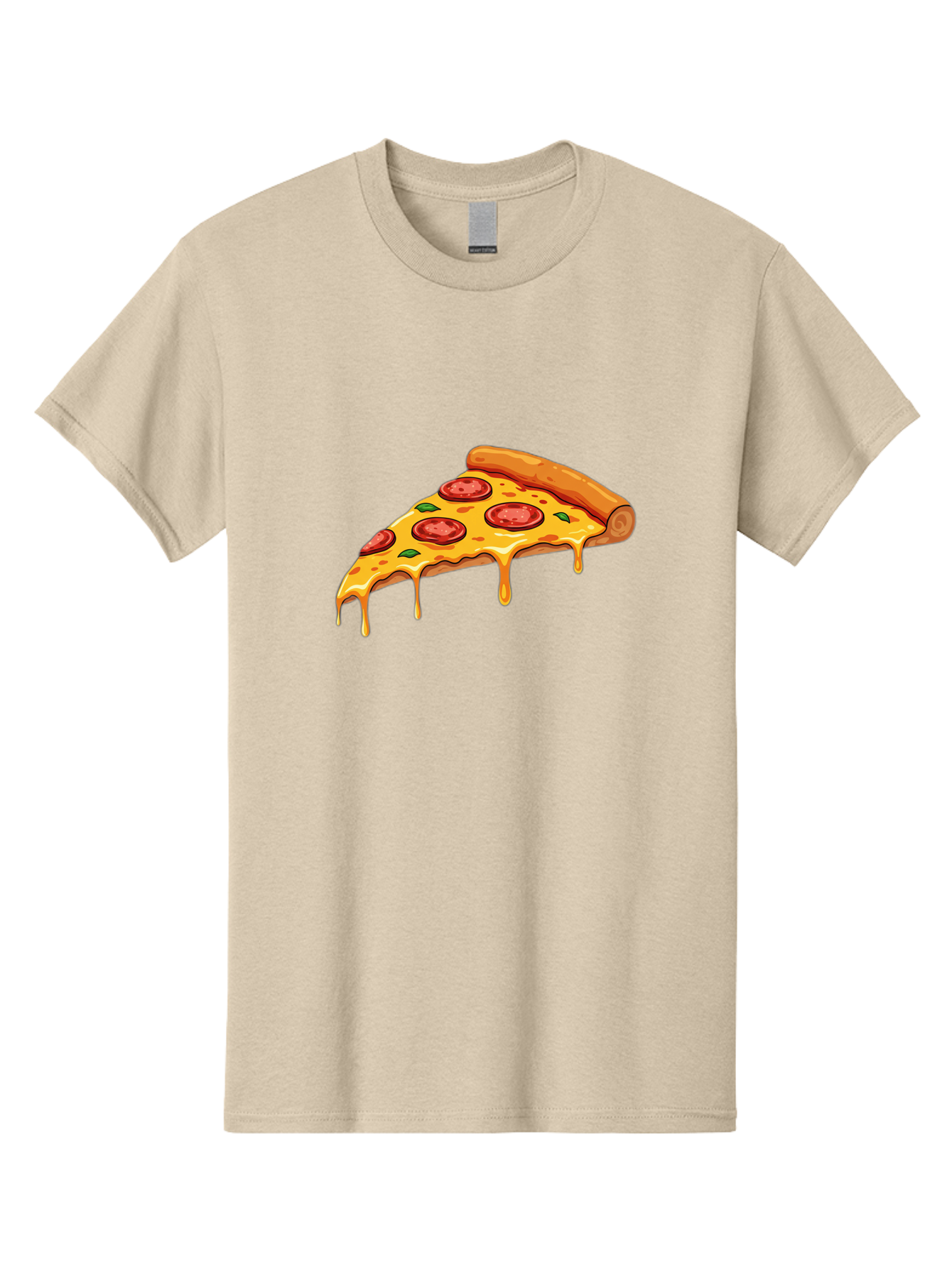 Pepperoni-Pizza-Slice-7 Men'S Graphic Tee, 100% Cotton, Comfortable Casual Summer Wear, Machine Washable, Pepperoni Pizza Slice, Melted Cheese, Green Peppers, Red Pepperoni, Pizza Goodness, Cheesy Delight, Savory Treat, Foodie Favorite, Bac239