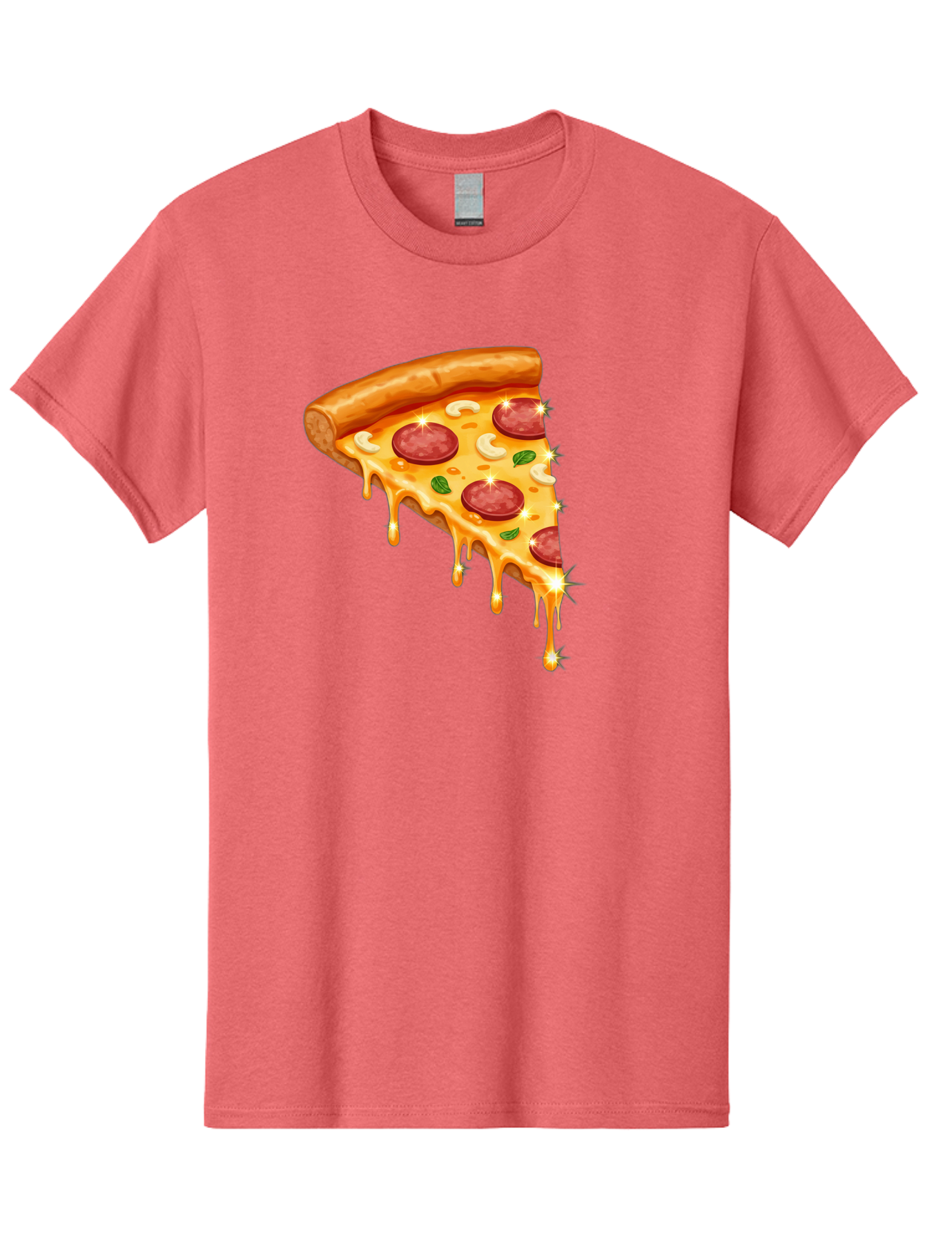 Pepperoni-Pizza-Slice-9 Men'S Graphic Tee, 100% Cotton, Comfortable Casual Summer Wear, Machine Washable, Pepperoni Pizza, Cheesy Goodness, Melted Cheese, Savory Toppings, Italian Cuisine, Pizza Slice, Foodie Delights, Gourmet Pizza Bac241