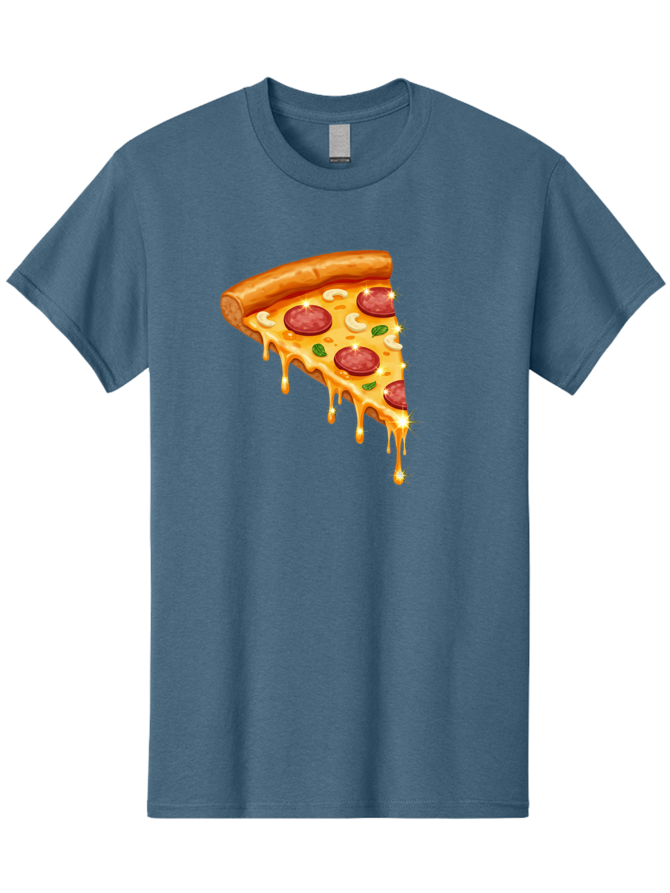 Pepperoni-Pizza-Slice-9 Men'S Graphic Tee, 100% Cotton, Comfortable Casual Summer Wear, Machine Washable, Pepperoni Pizza, Cheesy Goodness, Melted Cheese, Savory Toppings, Italian Cuisine, Pizza Slice, Foodie Delights, Gourmet Pizza Bac241