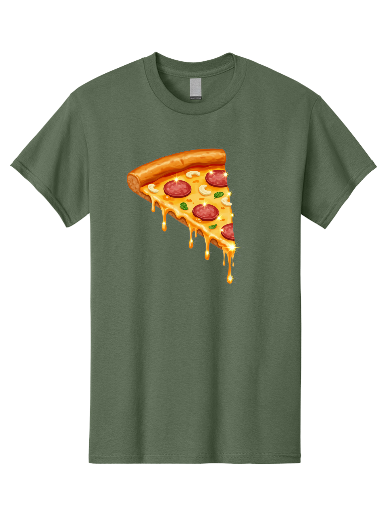 Pepperoni-Pizza-Slice-9 Men'S Graphic Tee, 100% Cotton, Comfortable Casual Summer Wear, Machine Washable, Pepperoni Pizza, Cheesy Goodness, Melted Cheese, Savory Toppings, Italian Cuisine, Pizza Slice, Foodie Delights, Gourmet Pizza Bac241