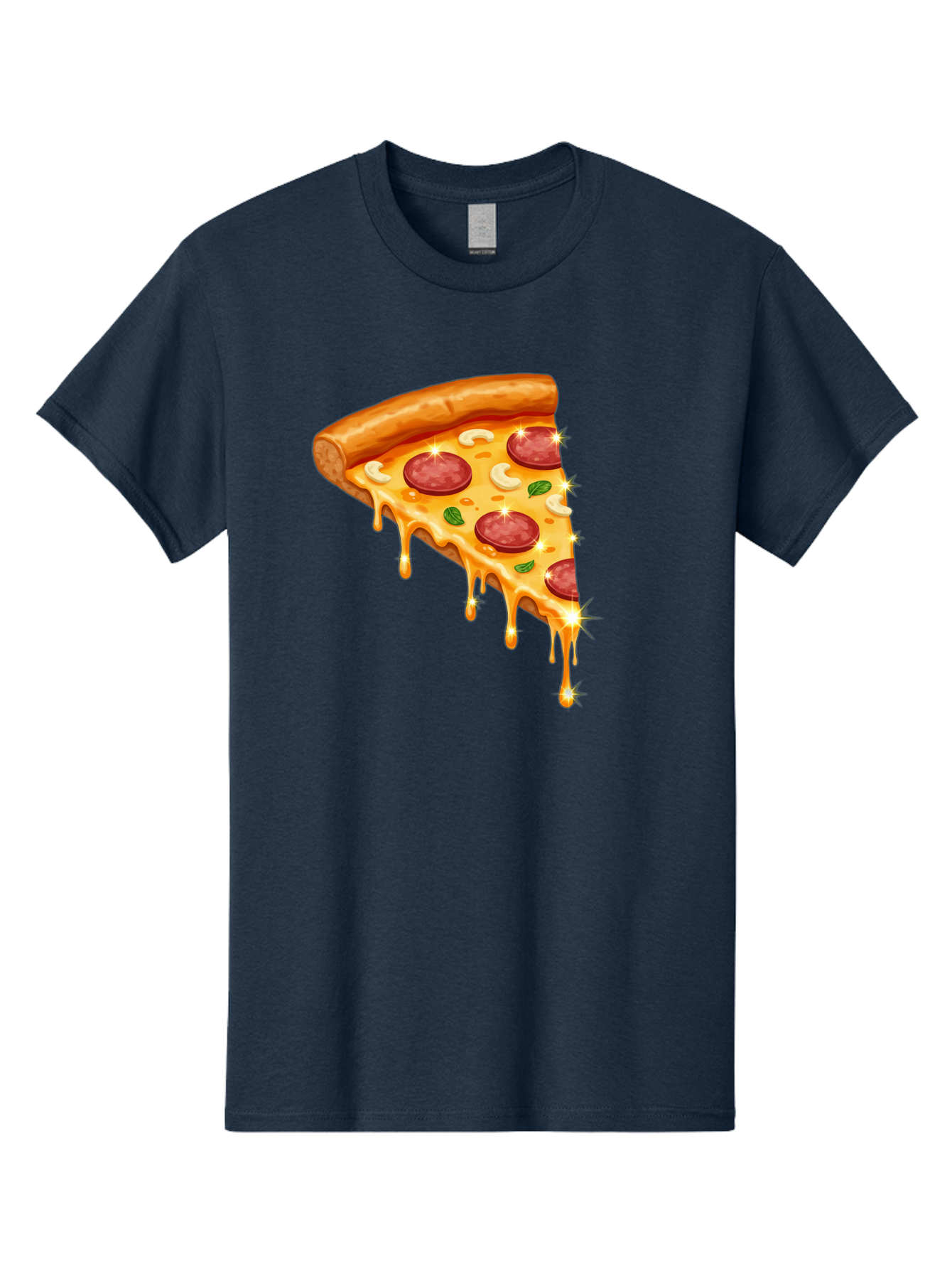 Pepperoni-Pizza-Slice-9 Men'S Graphic Tee, 100% Cotton, Comfortable Casual Summer Wear, Machine Washable, Pepperoni Pizza, Cheesy Goodness, Melted Cheese, Savory Toppings, Italian Cuisine, Pizza Slice, Foodie Delights, Gourmet Pizza Bac241