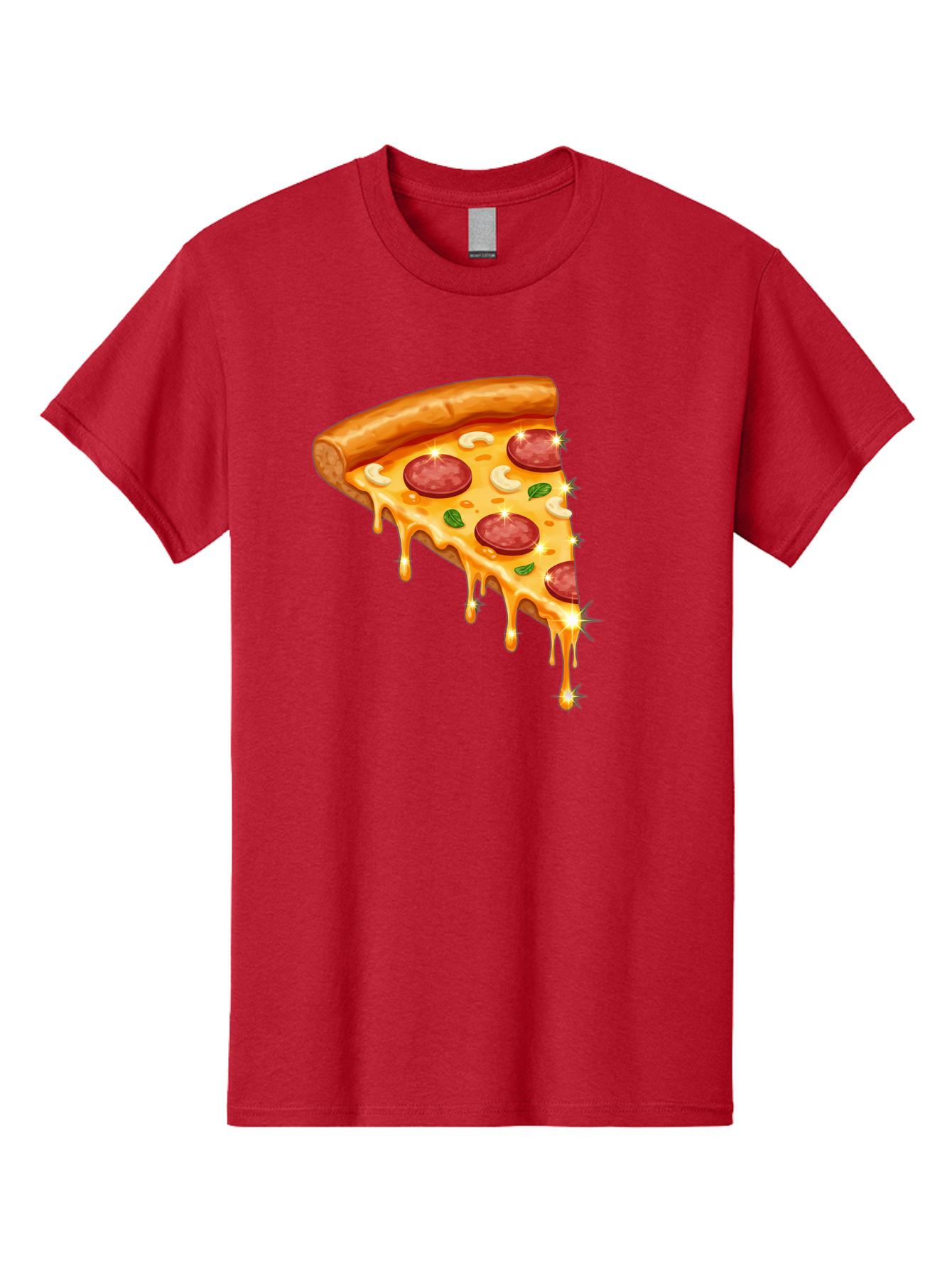 Pepperoni-Pizza-Slice-9 Men'S Graphic Tee, 100% Cotton, Comfortable Casual Summer Wear, Machine Washable, Pepperoni Pizza, Cheesy Goodness, Melted Cheese, Savory Toppings, Italian Cuisine, Pizza Slice, Foodie Delights, Gourmet Pizza Bac241