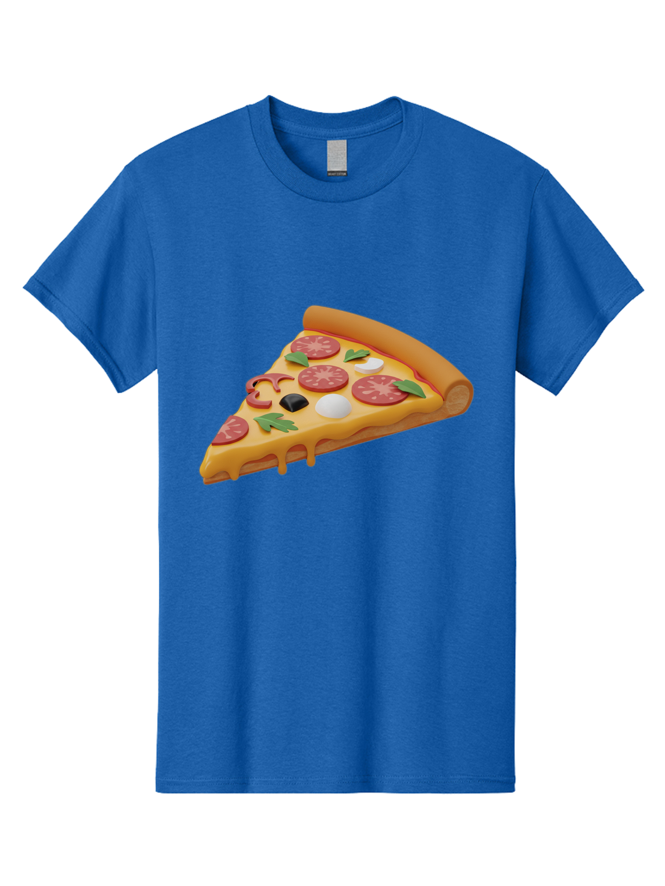 Pizza-Slice-1 Men'S Graphic Tee, 100% Cotton, Comfortable Casual Summer Wear, Machine Washable, Pizza Slice, Pepperoni Pizza, Melted Cheese, Italian Food, Cheese Pizza, Olives, Garlic, Basil Leaves, Pepperoni Slices, Gourmet Pizza Bac269